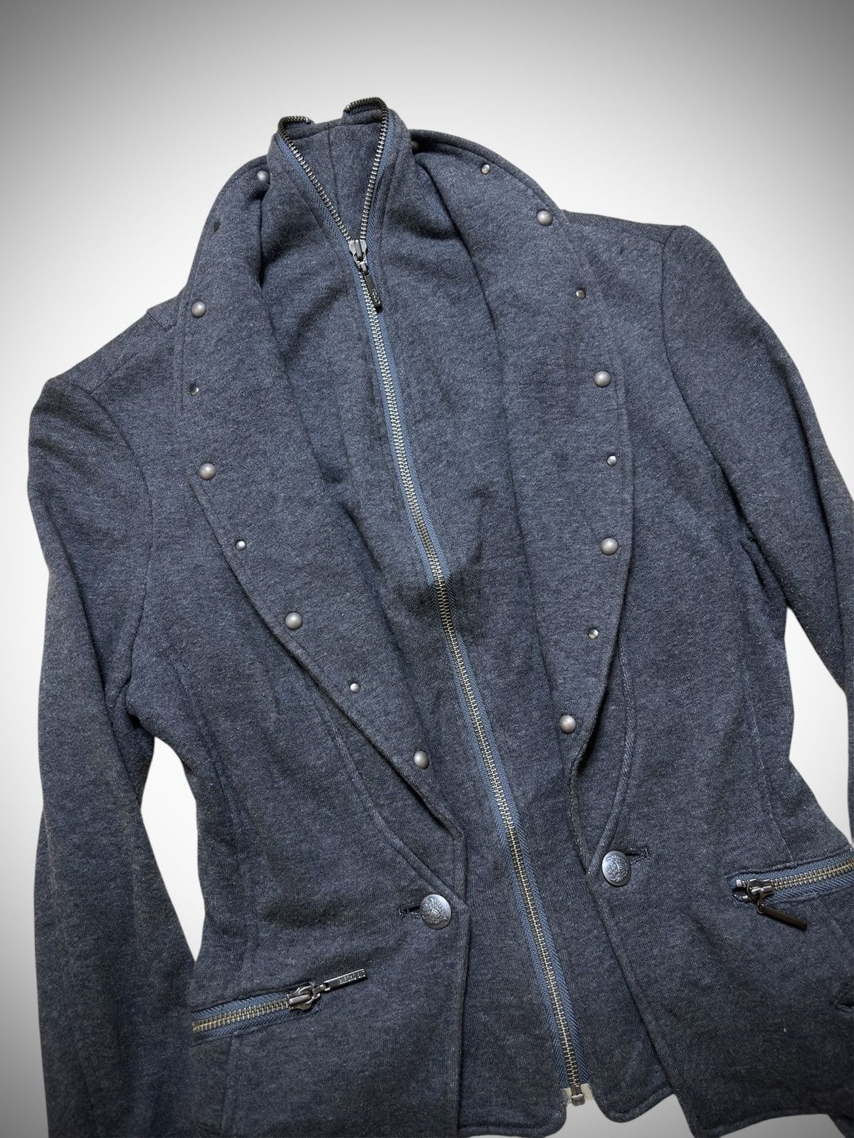Japanese Brand 2000’s Hiroko Koshino - Japanese Archive’s Punk Style Blazer Size M / US 6-8 / IT 42-44 - 4 Thumbnail