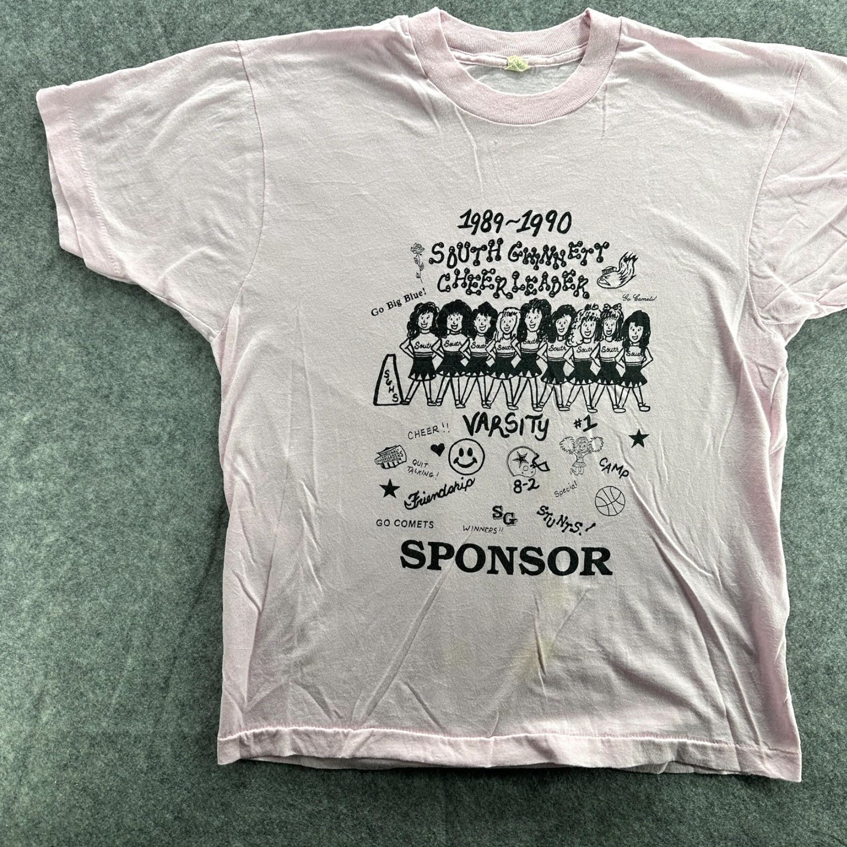 Other VINTAGE South Gwinnett Cheerleaders Shirt Mens Large Pink Sponsor Varsity 90s Go Big Blue Sports T-Shirt Mens L Size US L / EU 52-54 / 3 - 3 Thumbnail