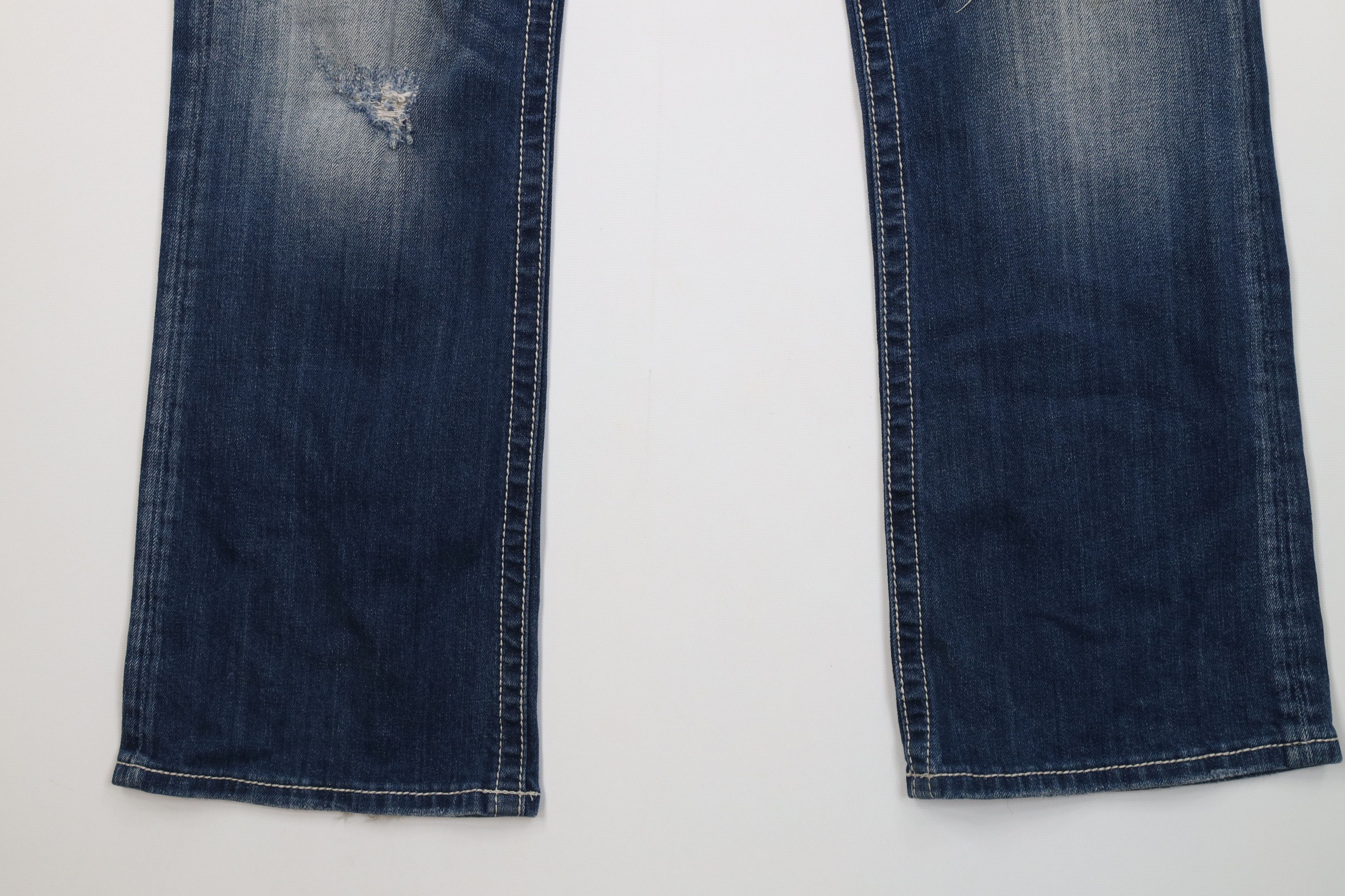 Miss Me Miss Me Rhinestone Thick Stitch Easy Boot Cut Flared Jeans Size 30" / US 8 / IT 44 - 4 Thumbnail