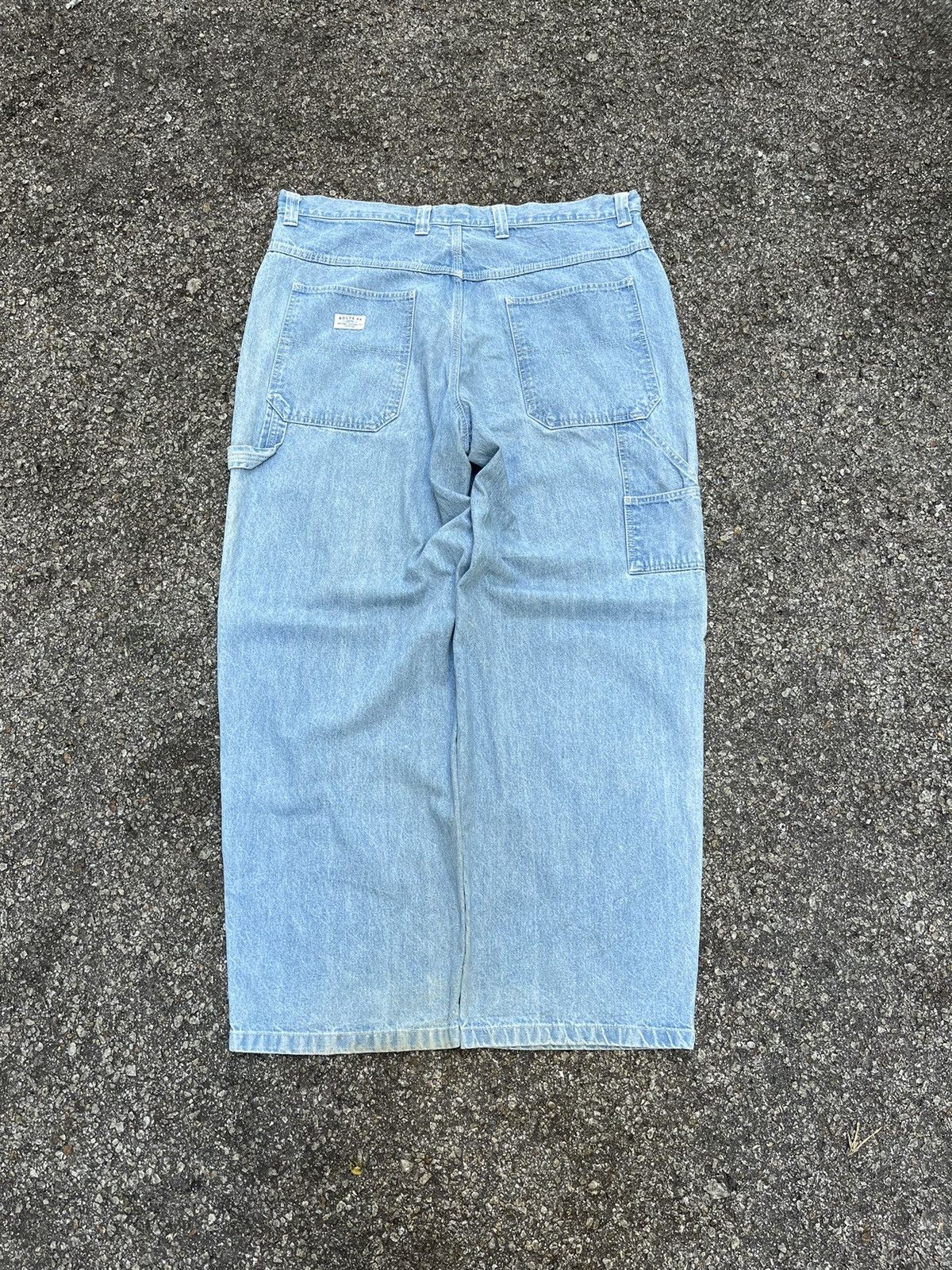 JNCO Crazy Vintage Y2K Baggy Carpenter Jeans Route 66 Denim Size US 40 / EU 56 - 2 Thumbnail