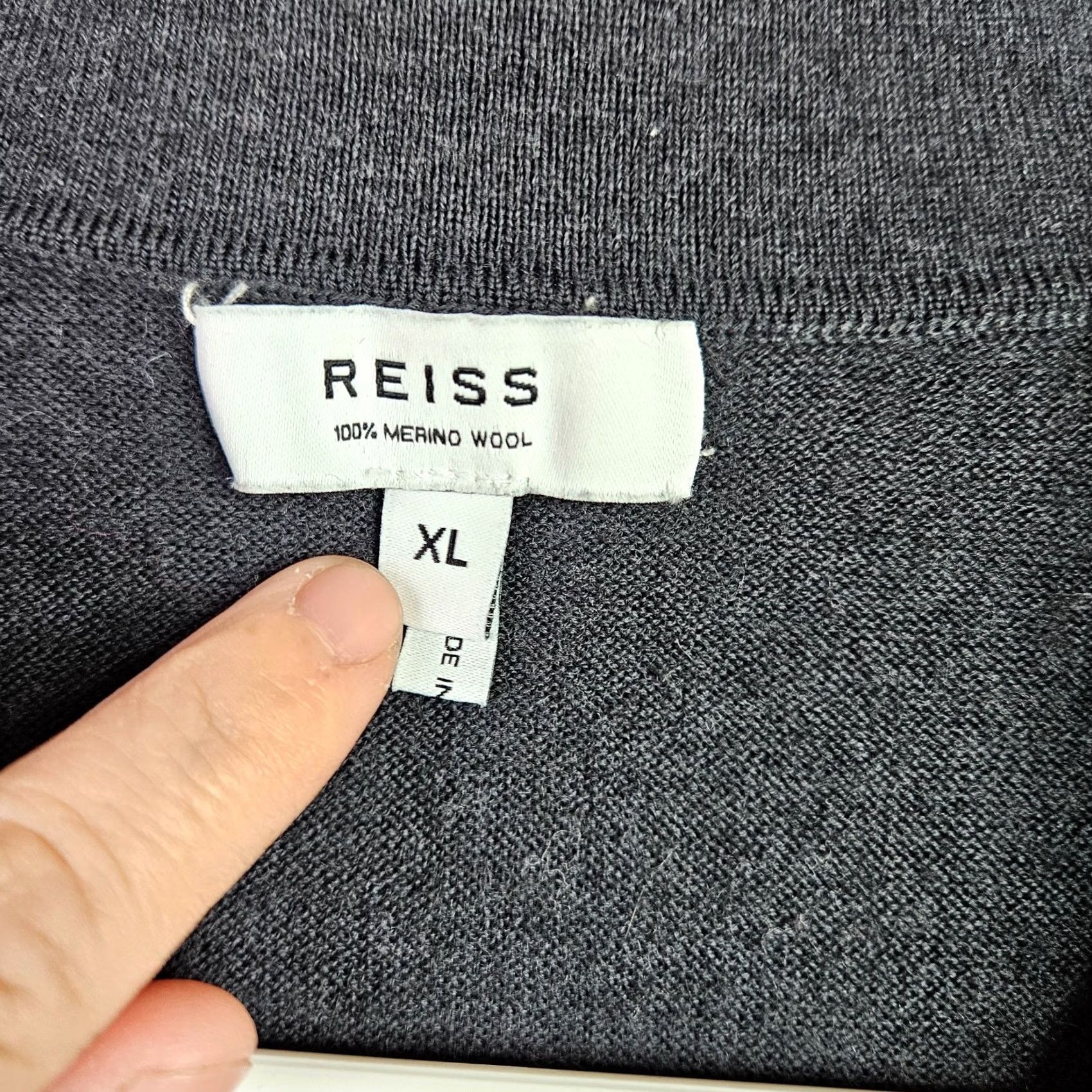Reiss Reiss Gray Merino Wool Short Sleeve Polo Sweater XL Women's Pullover Knit Top Size XL / US 12-14 / IT 48-50 - 3 Thumbnail