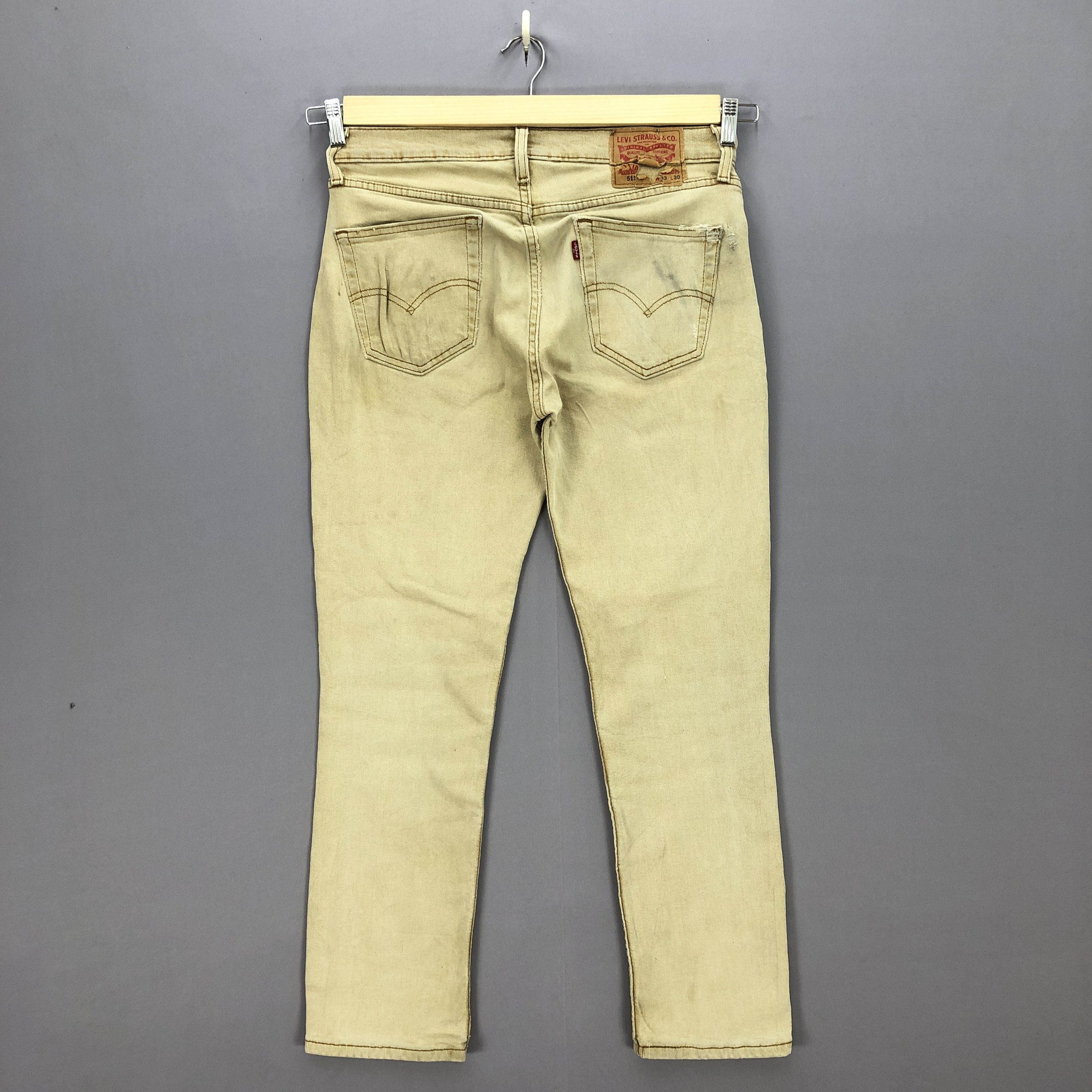 Levi's Vintage Levis 511 Beige Dirty Jeans Levi's Faded Denim Size US 32 / EU 48 - 2 Thumbnail