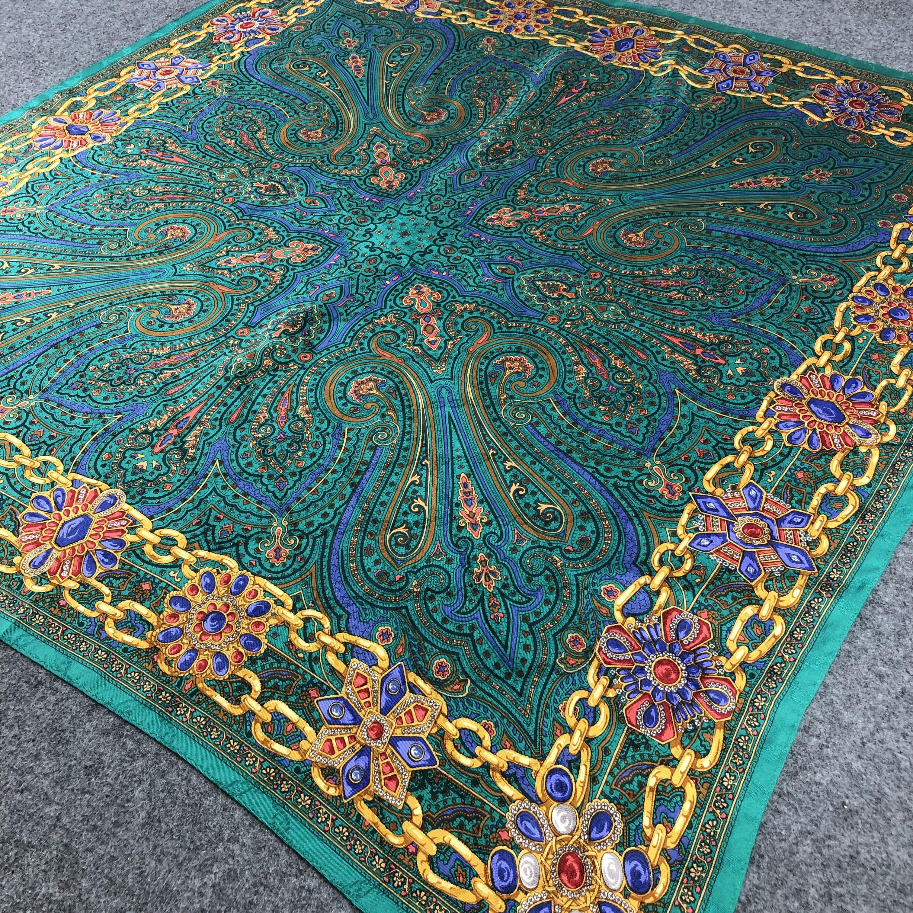 Vintage Vintage Andrea Ricci Jewelry Paisley Silk Scarf M386 Size ONE SIZE - 3 Thumbnail