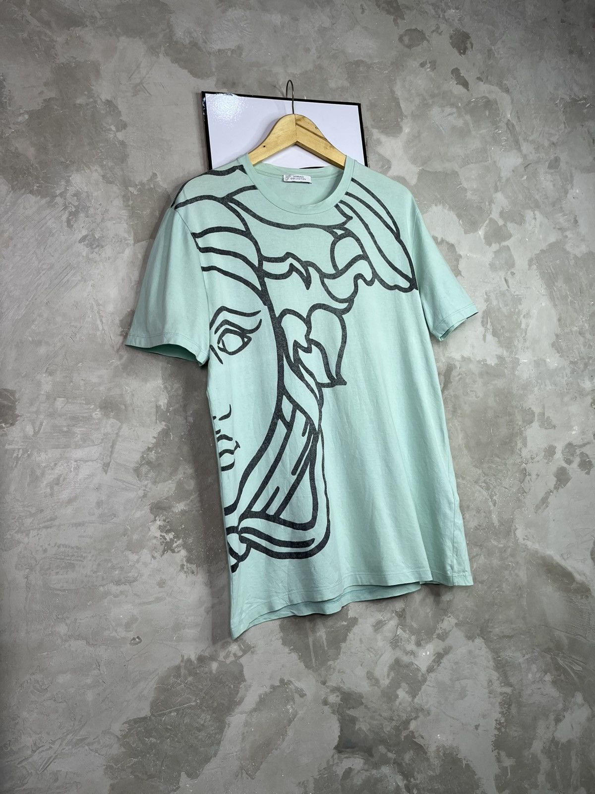 Versace Versace Medusa Head Big Logo T Shirt Mint Green Size US L / EU 52-54 / 3 - 2 Thumbnail