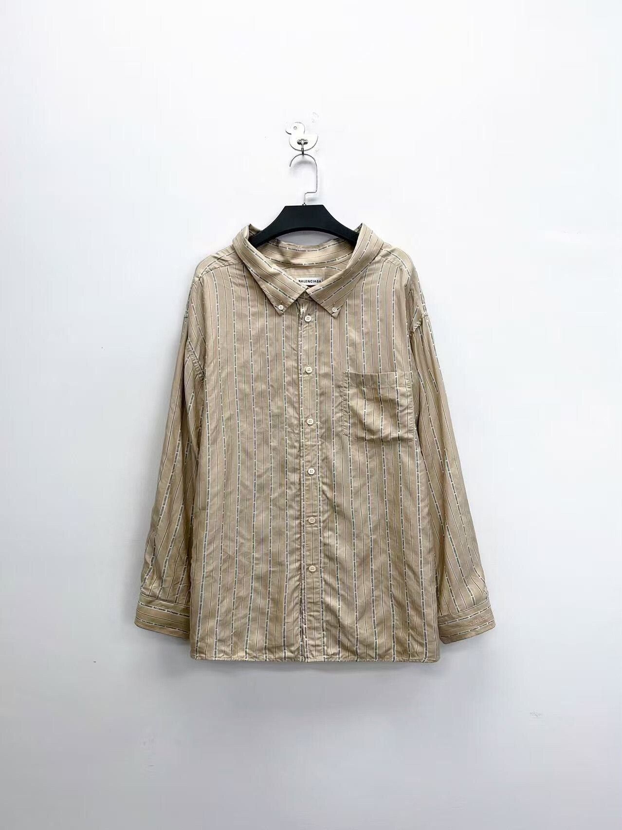 Balenciaga Balenciaga Silk Striped Embroidered Shirt Jacket Size US M / EU 48-50 / 2 - 1 Thumbnail