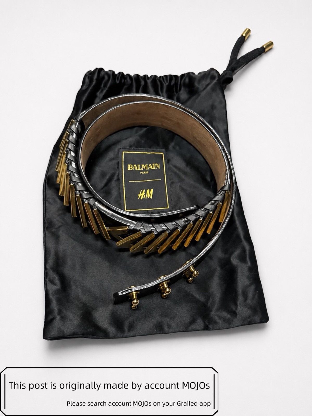 Balmain SS10 Decarnin Double Studded Wrap Belt | Grailed