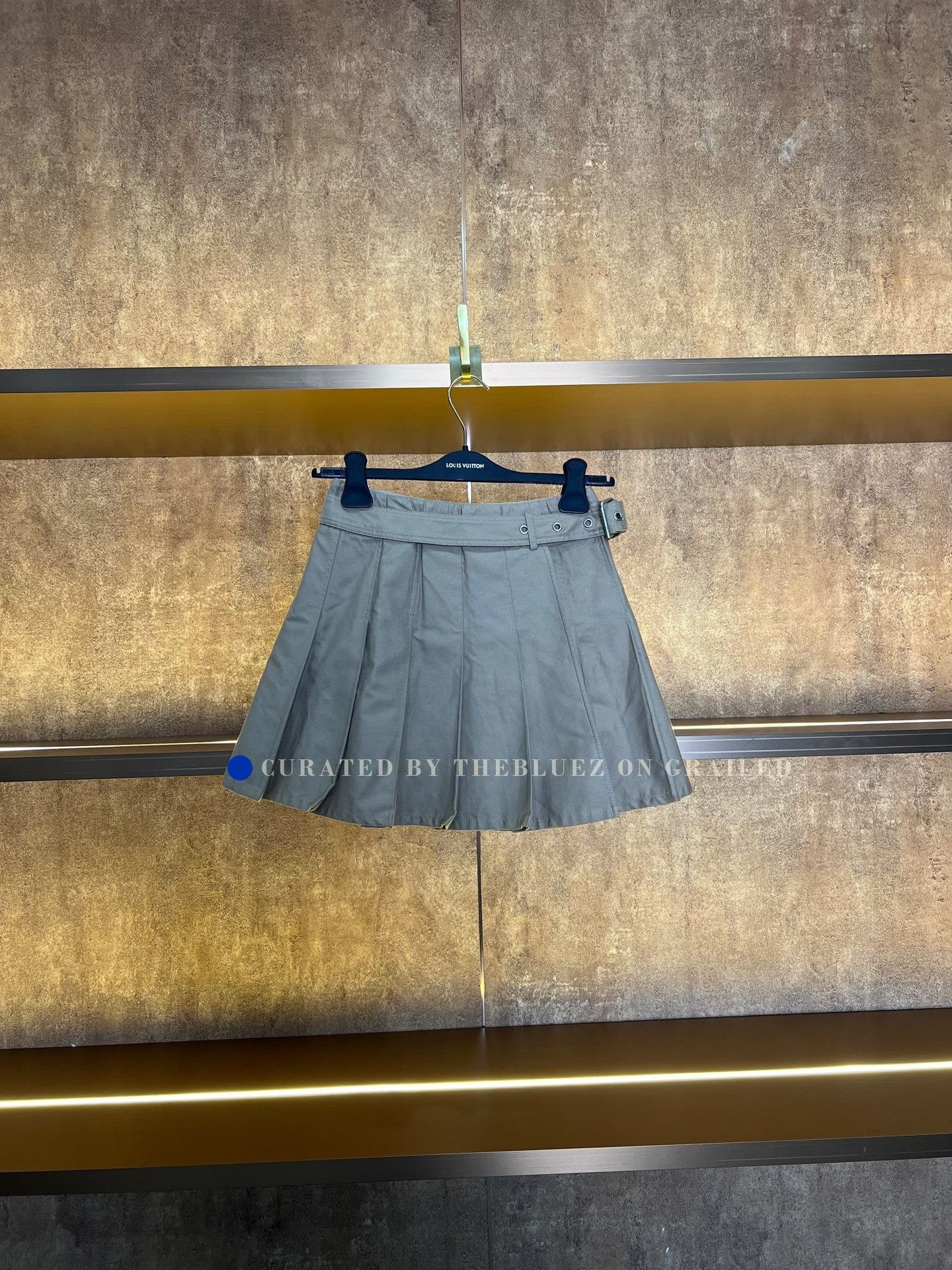 Dior Dior Khaki Belt Pleated Skirt Size 34" / US 12 / IT 48 - 1 Thumbnail