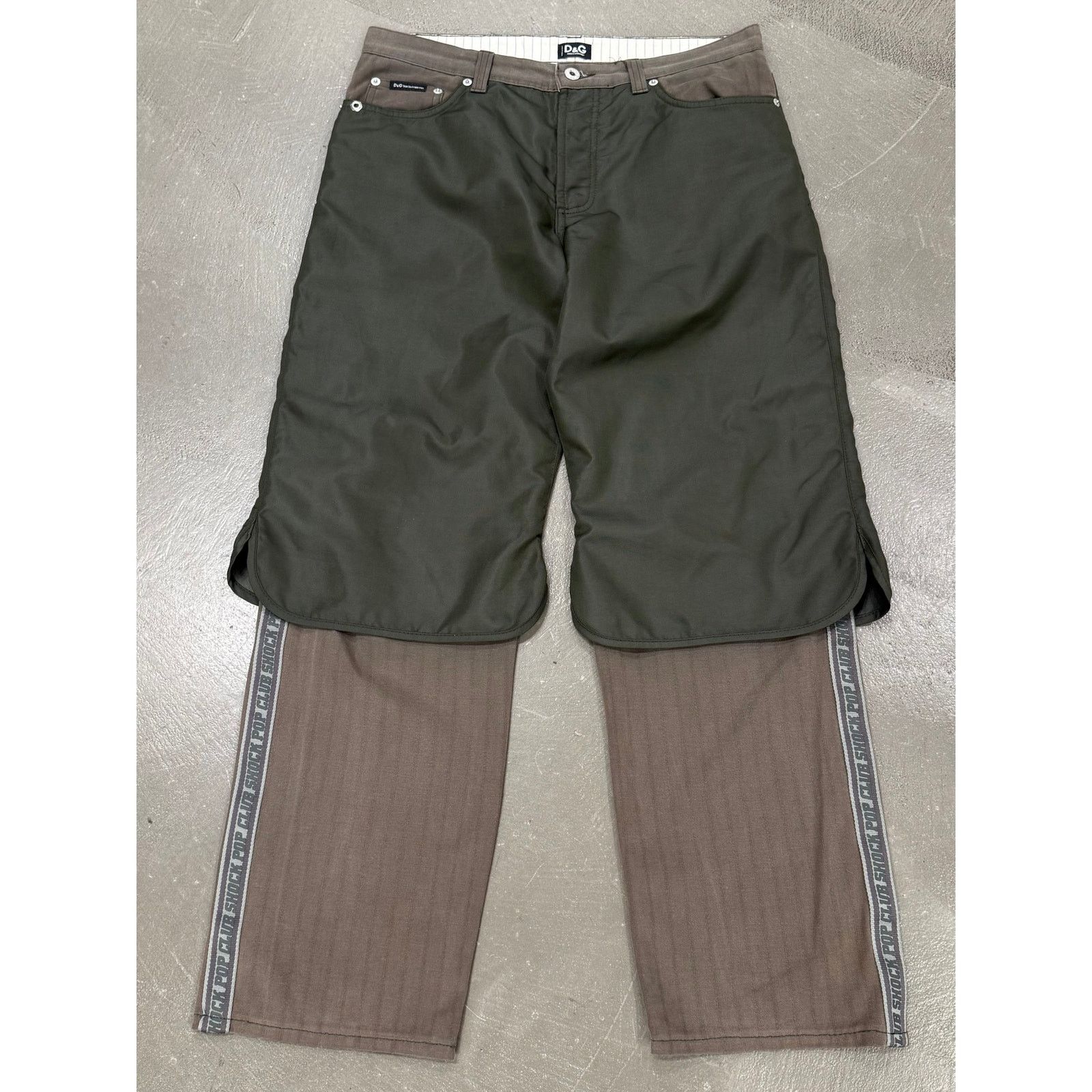 Dolce & Gabbana A/W2004 Dolce & Gabbana double layer hybrid pants Size 33" - 1 Thumbnail