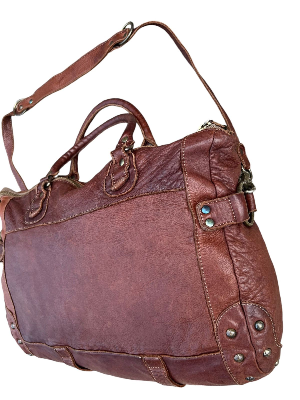 Leather Regalo Tokyo Fade Jerky Patina Leather 2 Way Bag Size ONE SIZE - 10 Thumbnail