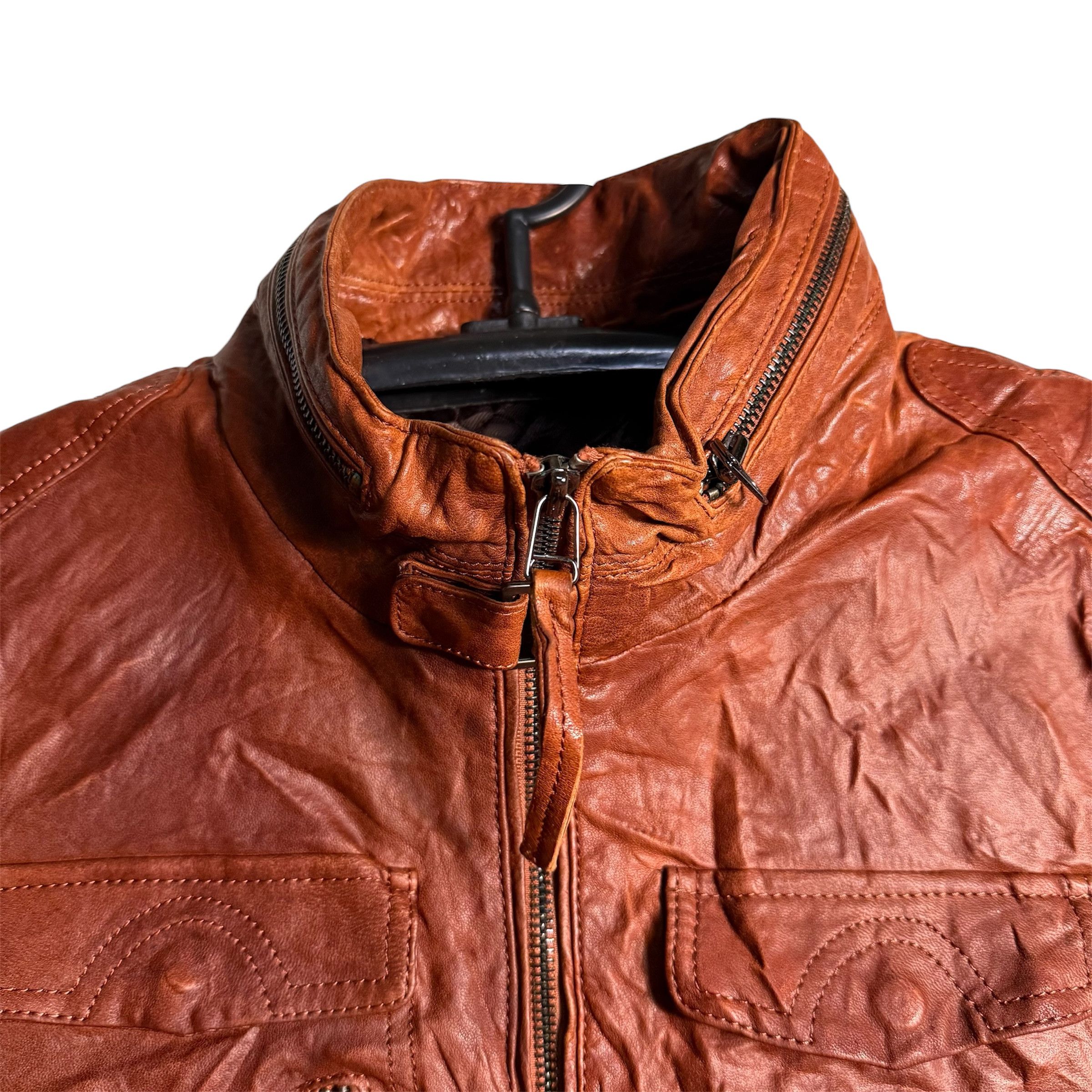 Genuine Leather 🔥RARE🔥Vintage Bassowicus Men Leather Jacket Daytona Size US L / EU 52-54 / 3 - 3 Thumbnail
