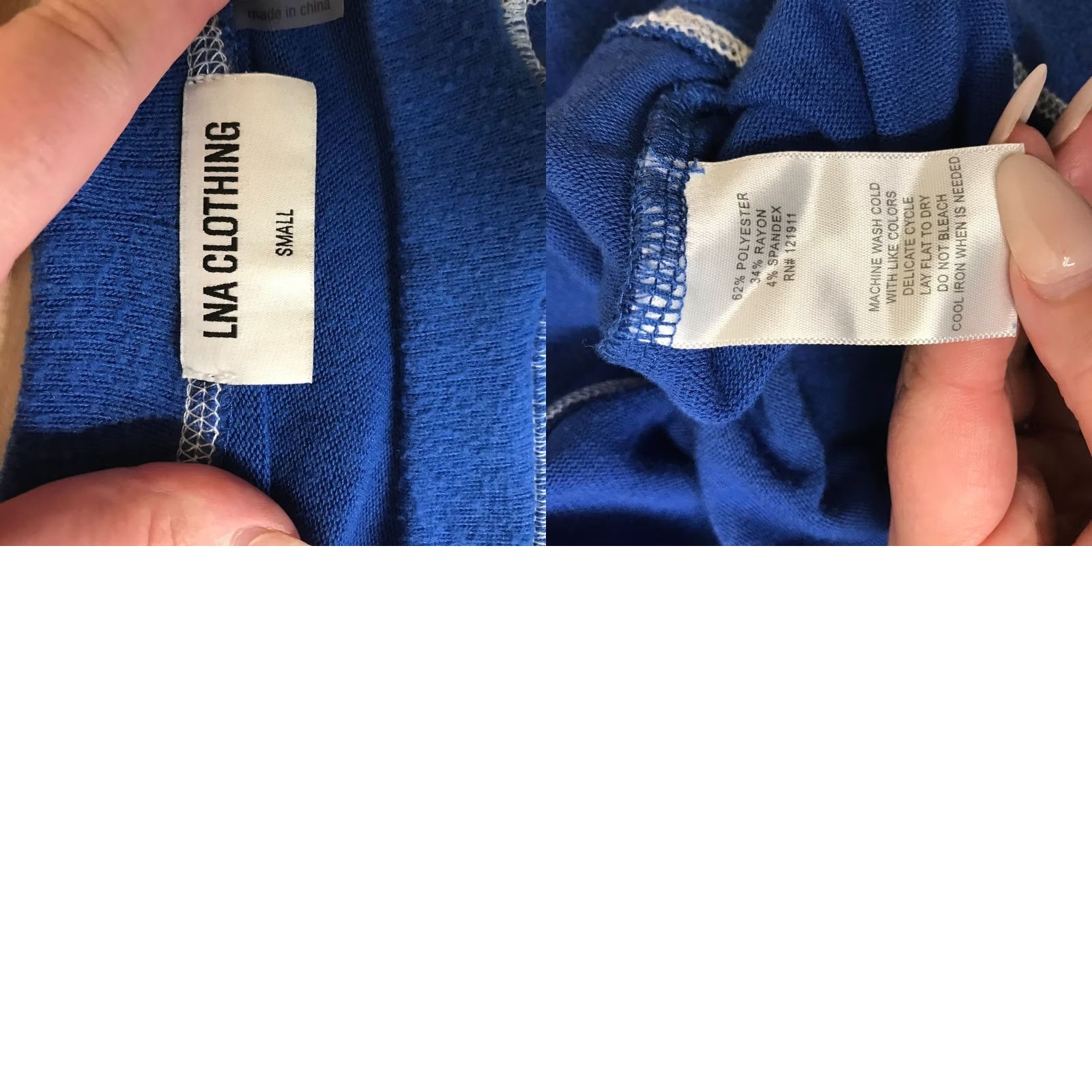 Vintage LNA WOMEN'S SMALL BLUE LONG SLEEVE ROUND NECK SWEATSHIRT Sweater Pullover Casual Shirt Size S / US 4 / IT 40 - 8 Thumbnail