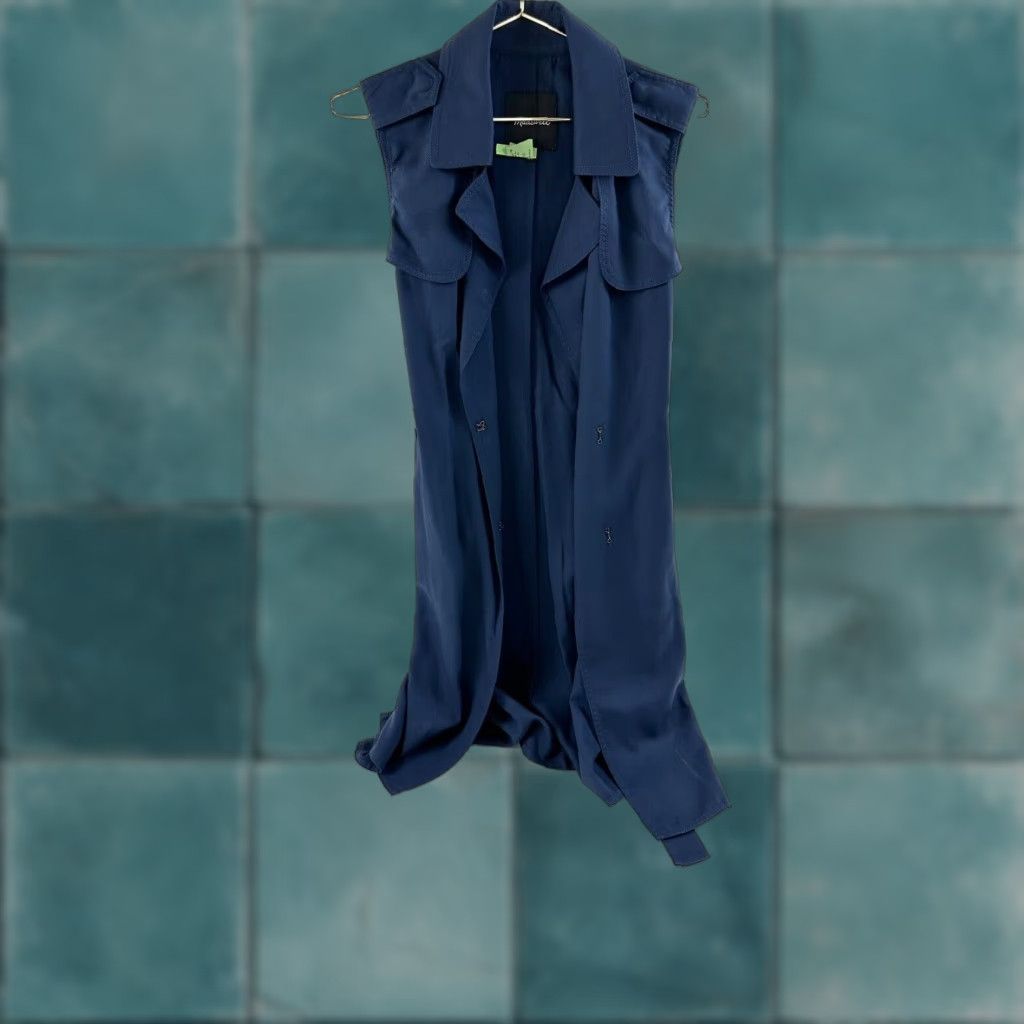 Madewell Trench Coat Women's XS Sleeveless Blue EUC Coat
