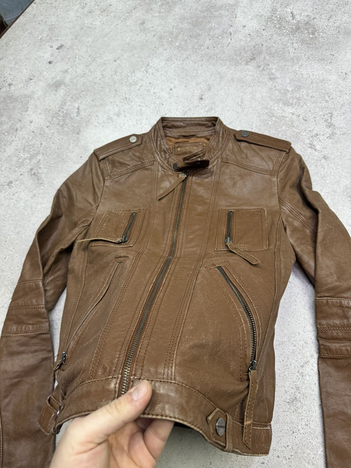 Tornado Mart Vintage 00s Multi-pocket Real Leather Jacket Size US M / EU 48-50 / 2 - 3 Thumbnail