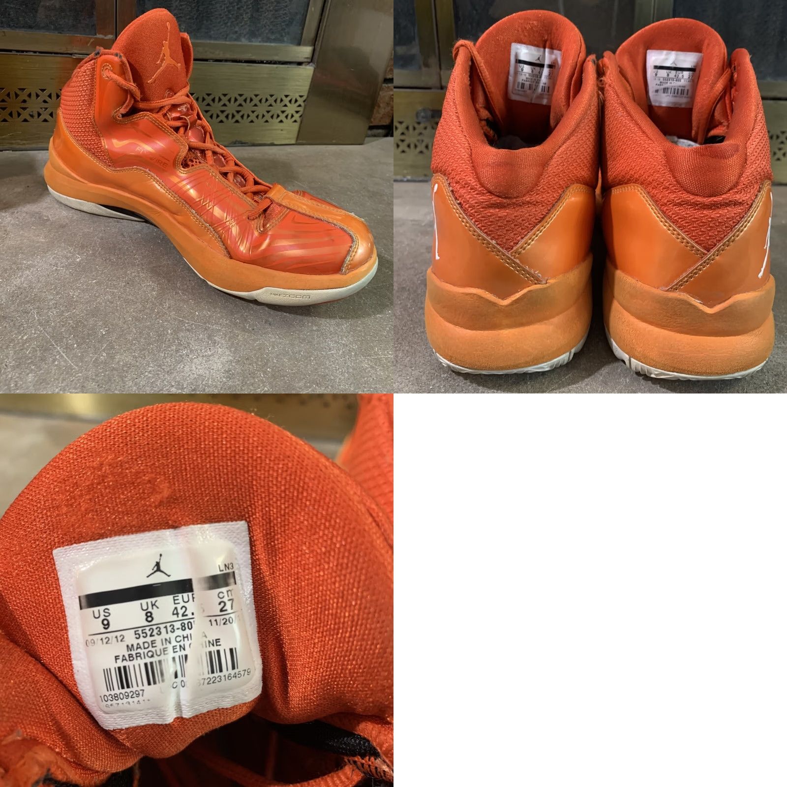 Nike Nike Jordan Aero Mania Team Orange White Total Orange 552313-805 Men's Size 9 Athletic Basketball Shoes Size US 9 / EU 42 - 8 Thumbnail