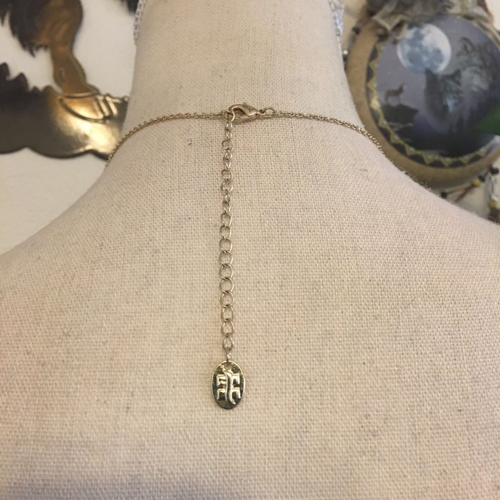 Jewelry Mother of pearl and cut out filigree disc necklace Size ONE SIZE - 5 Thumbnail