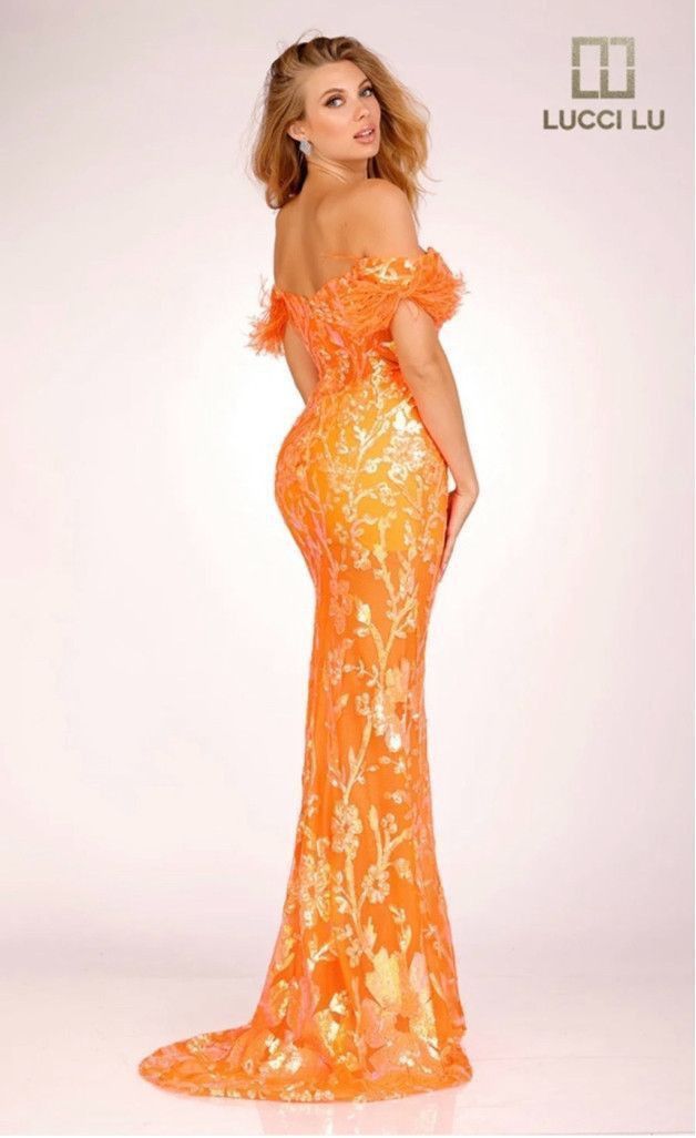 Nordstrom Women's Lucci Lu Dress, Orange, Size 6 Size M / US 6-8 / IT 42-44 - 2 Thumbnail