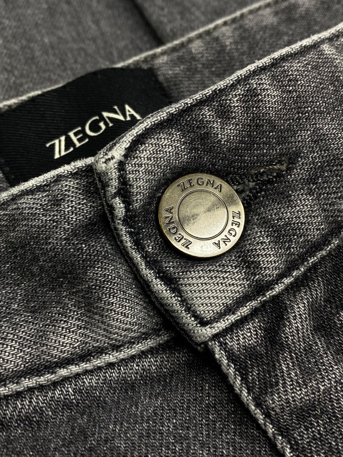 Z Zegna Zegna Washed Gray Denim Slim Fit Jeans Men’s Size 34 Size US 34 / EU 50 - 18 Thumbnail