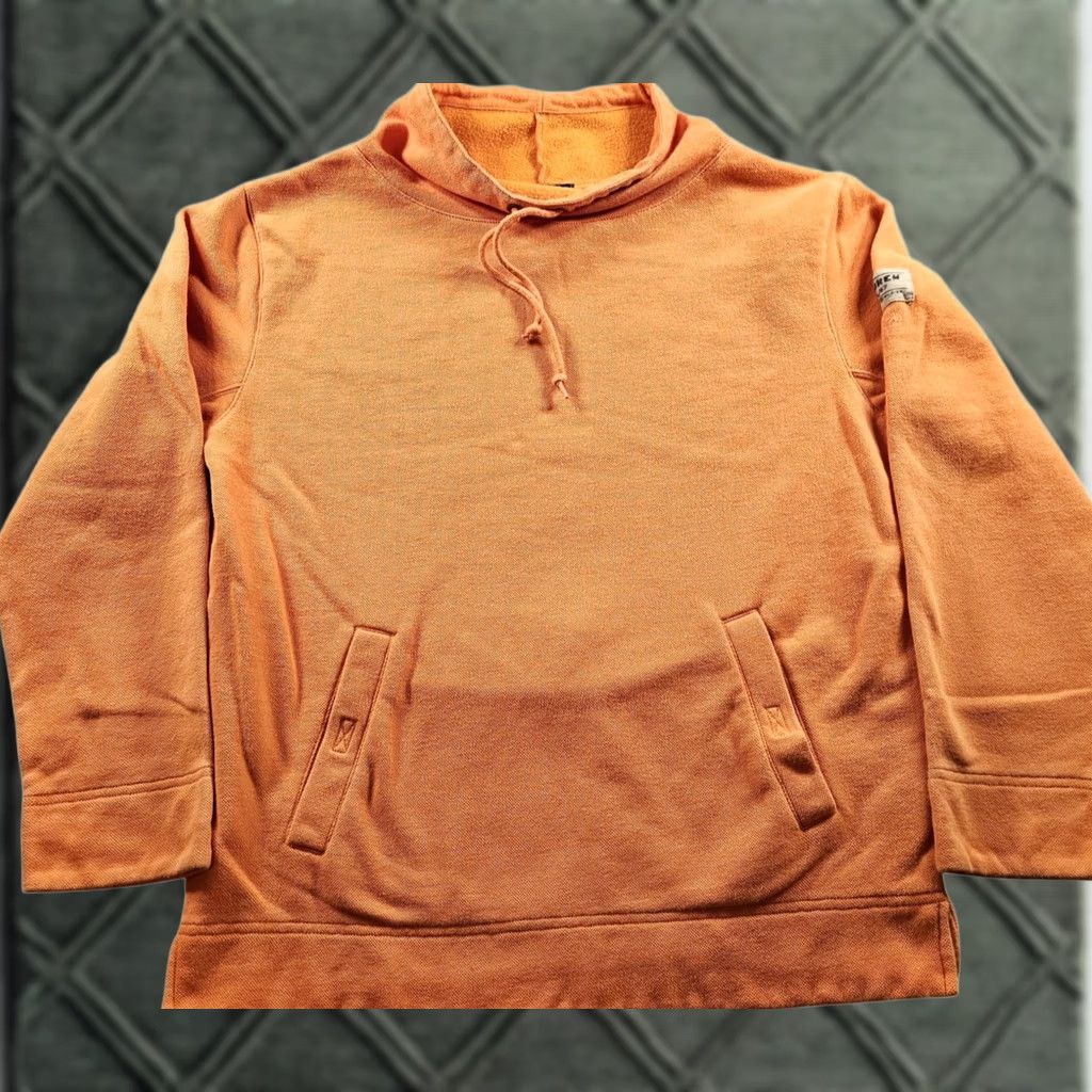 Ralph Lauren VINTAGE Lauren Ralph Lauren Pullover Sweater Mens Small Mock Neck Orange Knit Cotton Polyester Kangaroo Pocket Size US S / EU 44-46 / 1 - 1 Thumbnail
