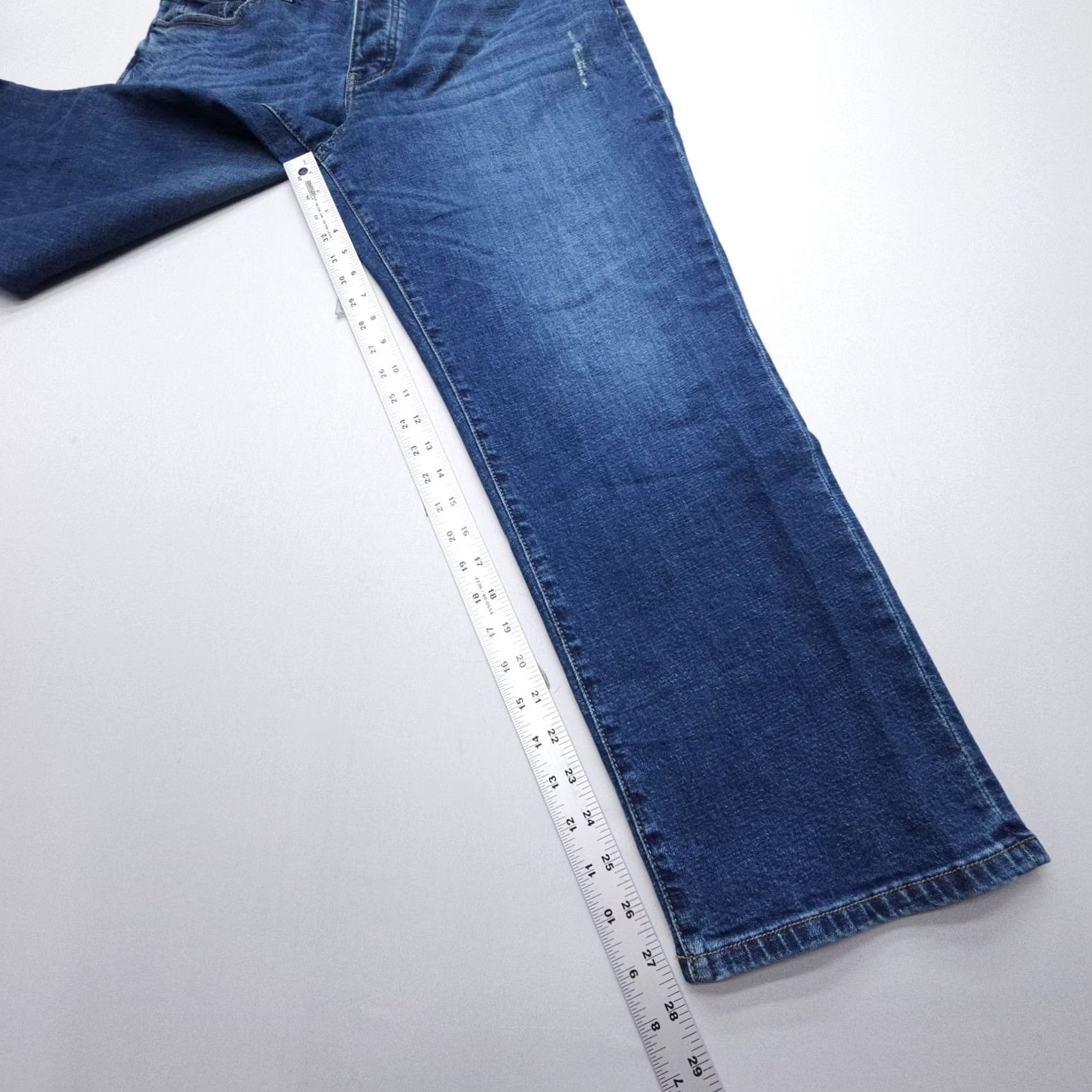 Olive Oliver Logan Jeans 32 Ludlow Relaxed Denim Button Fly Mid Rise Dark Blue Women's Jeans Size 24" / US 00 / IT 34 - 7 Thumbnail