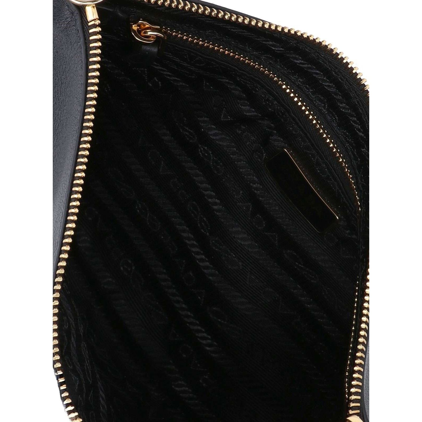 Prada PRADA $1890 Black Leather Pouch New And Authentic Size ONE SIZE - 4 Thumbnail