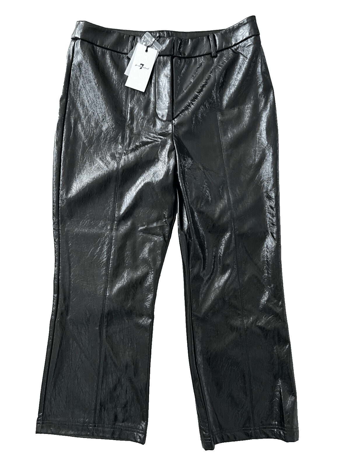 image of 7 For All Mankind Faux Leather Pants Black ( XL ), Women's (Size 36)