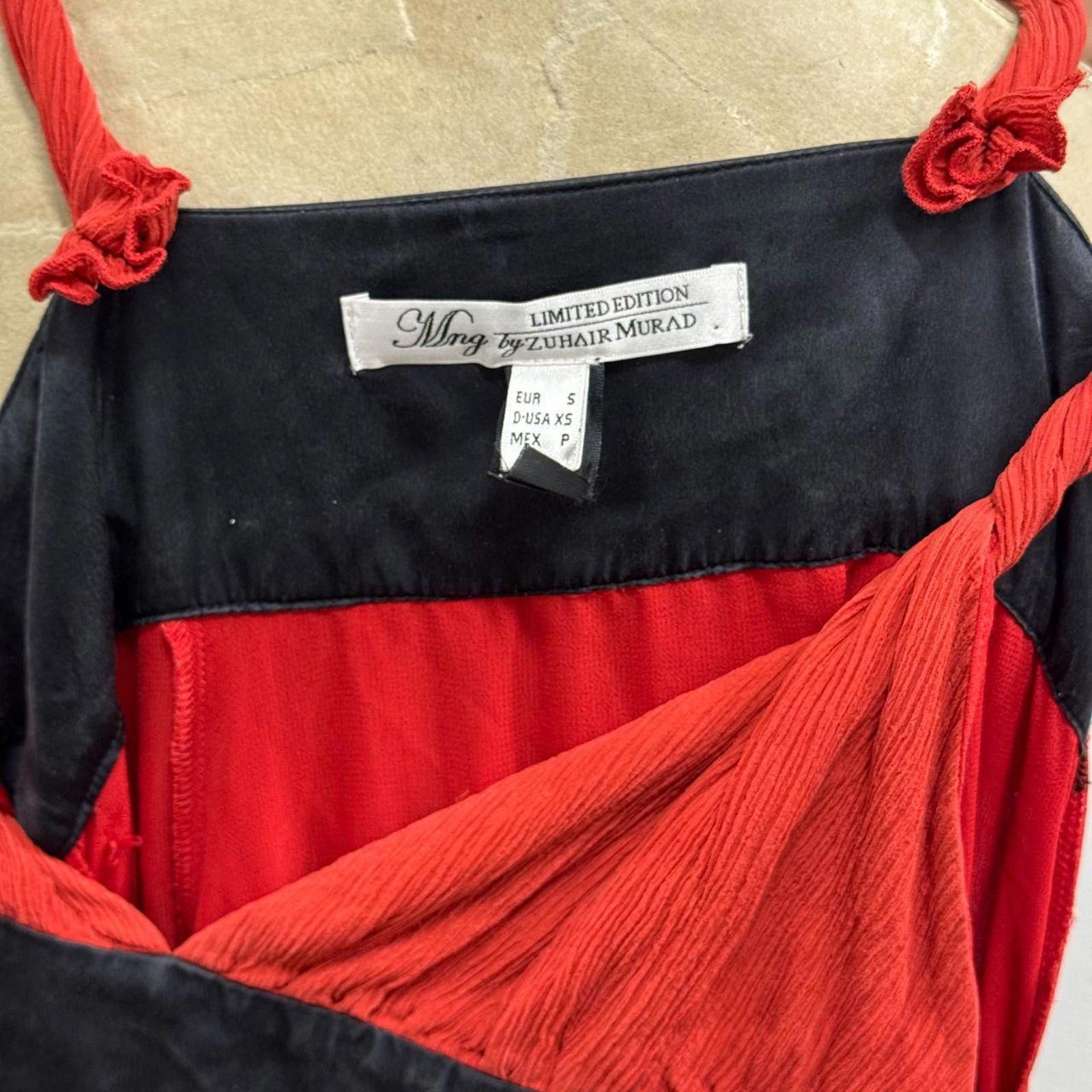 Other Zuhair Murad x MNG Limited Edition Red & Black Silk Gown Size XS / US 0-2 / IT 36-38 - 2 Thumbnail