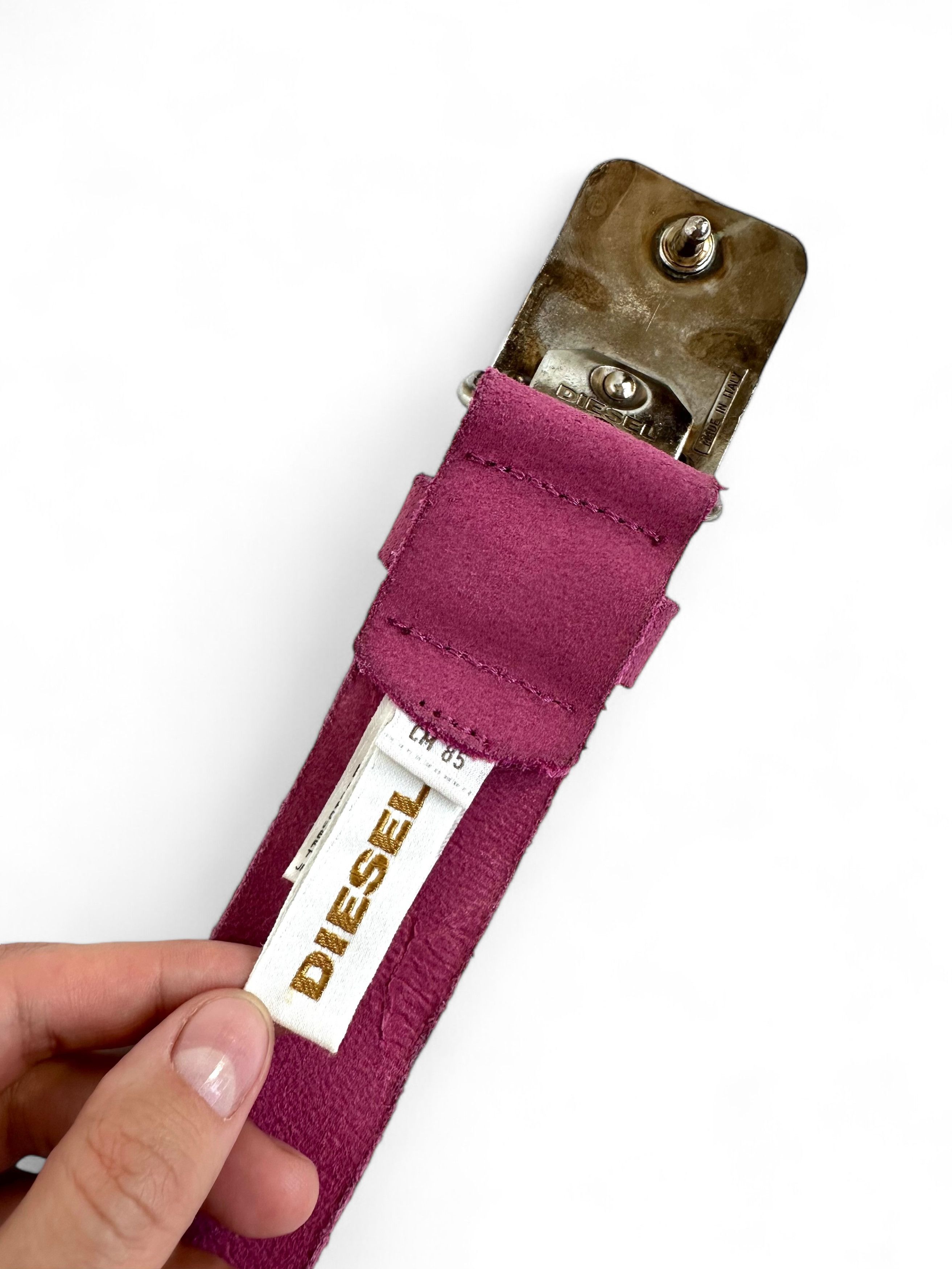 Diesel Rare Vintage Diesel Suede Pink Belt Size ONE SIZE - 4 Thumbnail