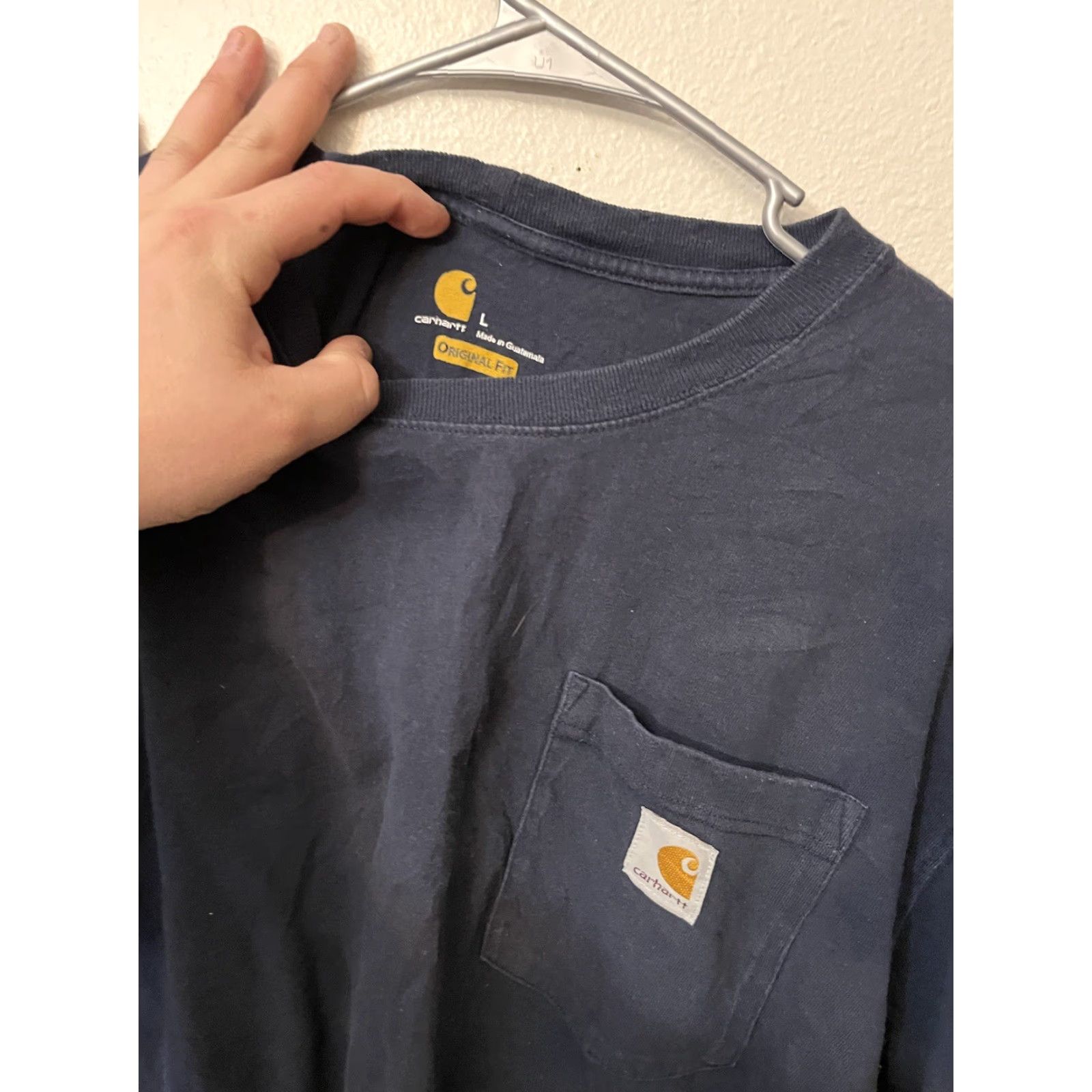 Carhartt VINTAGE Carhartt Original Fit Pocket Tee Mens Size Large Blue T Shirt Short Sleeve Size US L / EU 52-54 / 3 - 2 Thumbnail