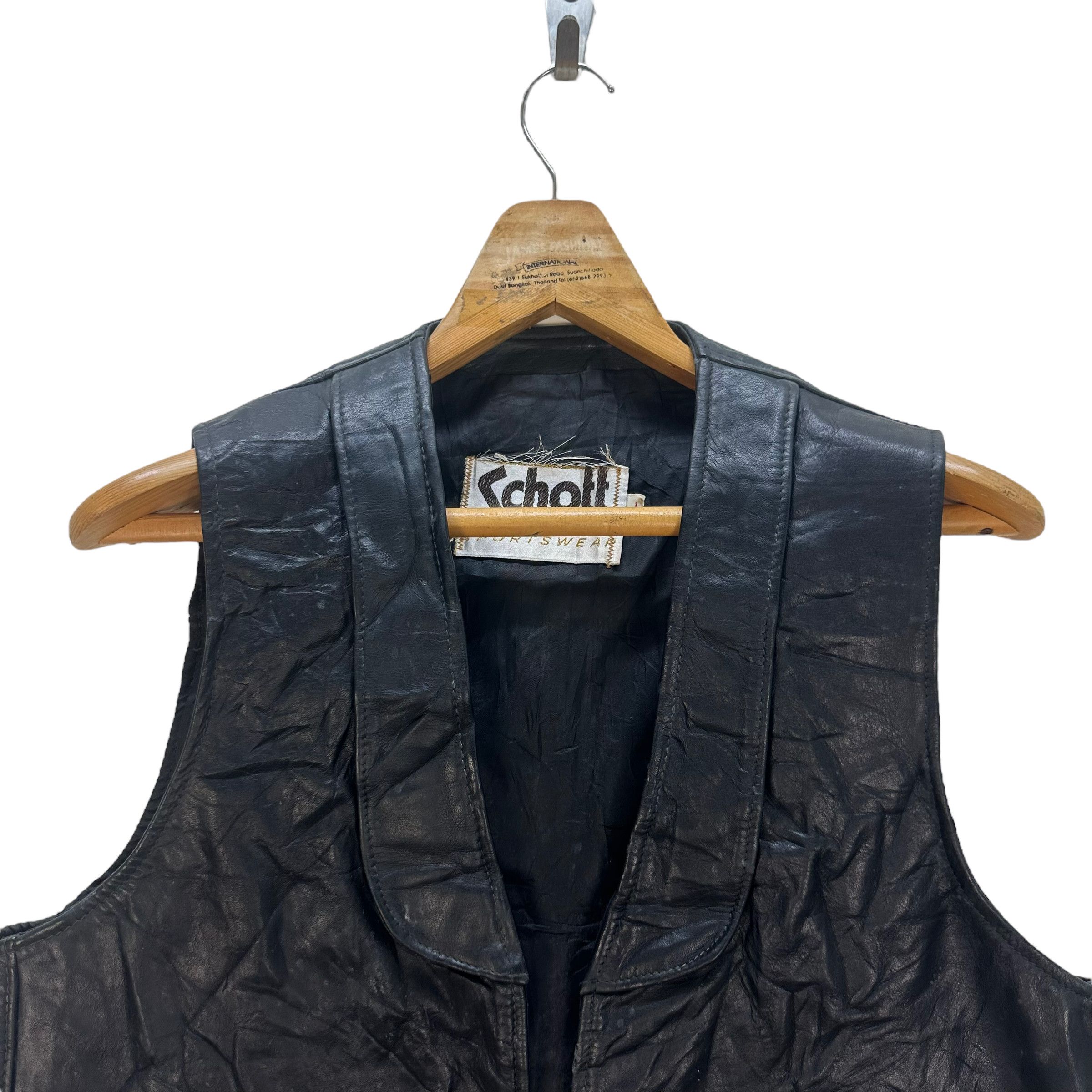 Leather RARE🔥 SCHOTT NYC SPORTWEAR LEATHER VEST #8500 Size US L / EU 52-54 / 3 - 2 Thumbnail