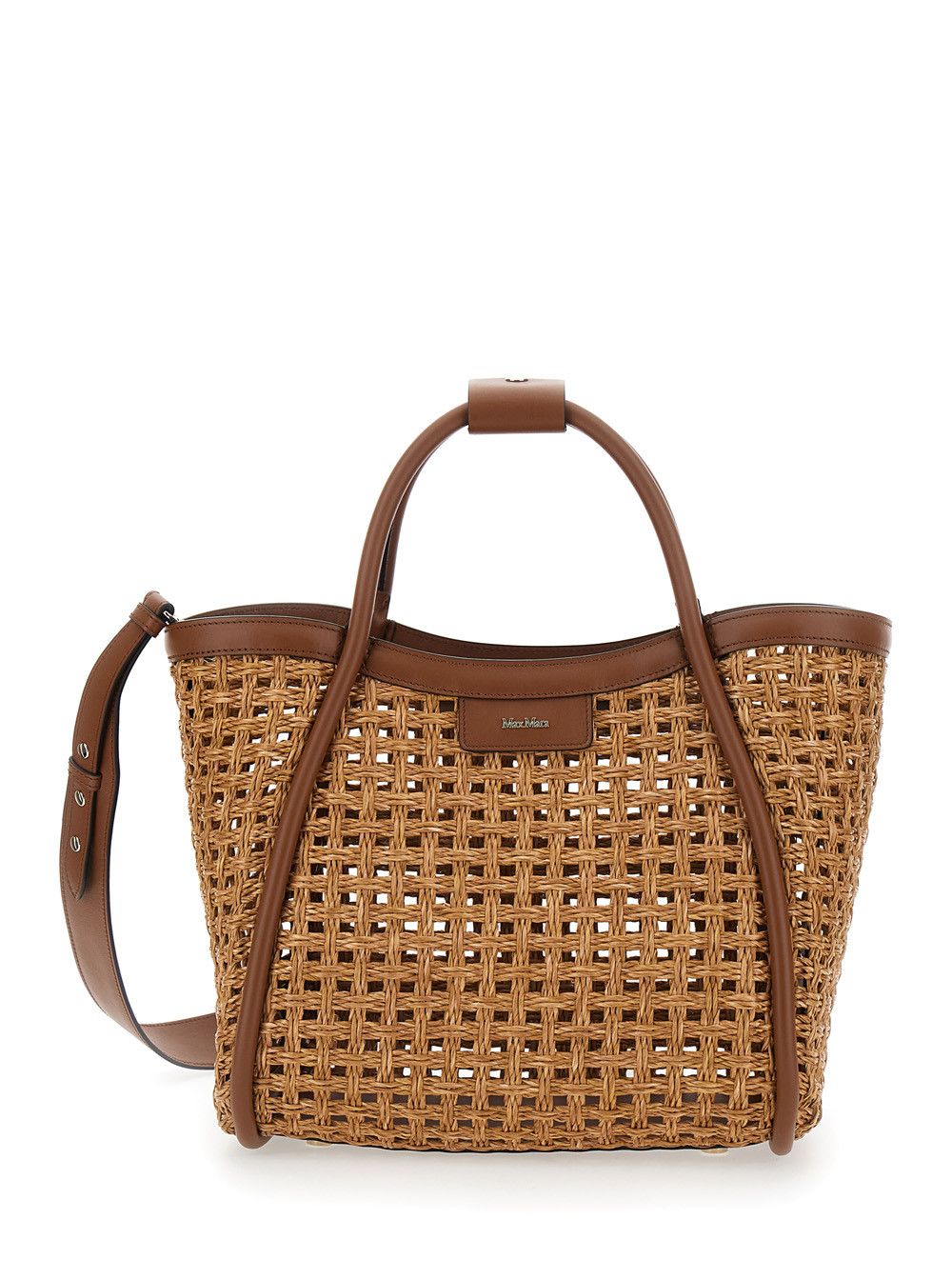 Max Mara Handbag 'MXAMARIN' Beige with leather details and zip closure in Polyamide Women Size ONE SIZE - 1 Thumbnail