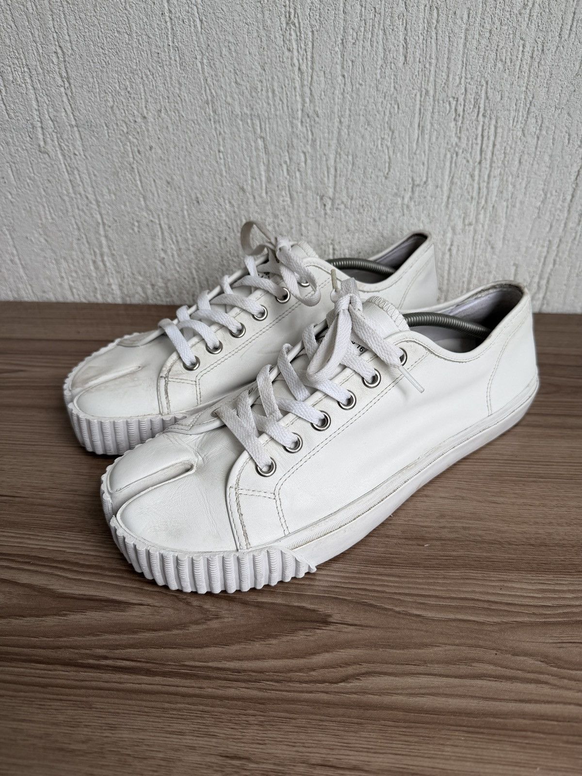 Maison Margiela 🫆tabi leather sneakers Size US 10.5 / EU 43-44 - 1 Thumbnail