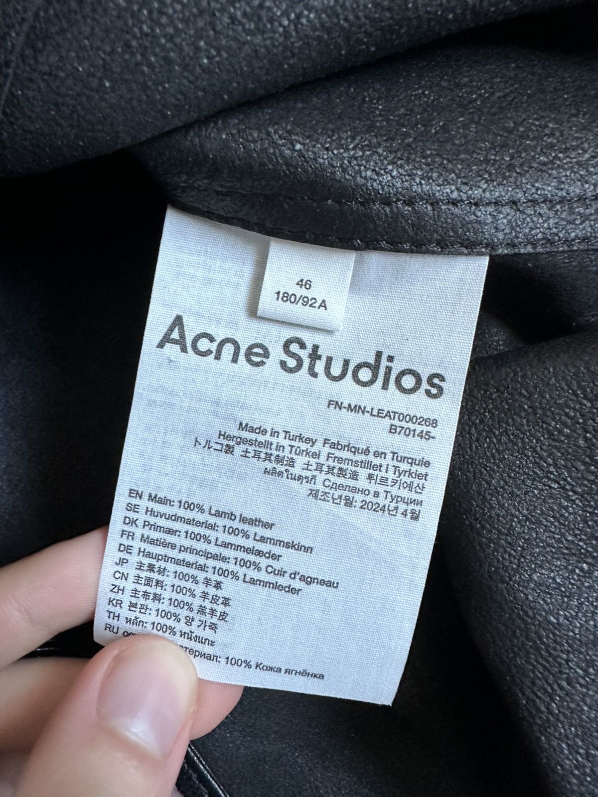 Acne Studios acne studios lamb leather overshirt button up shirt Size US S / EU 44-46 / 1 - 5 Thumbnail