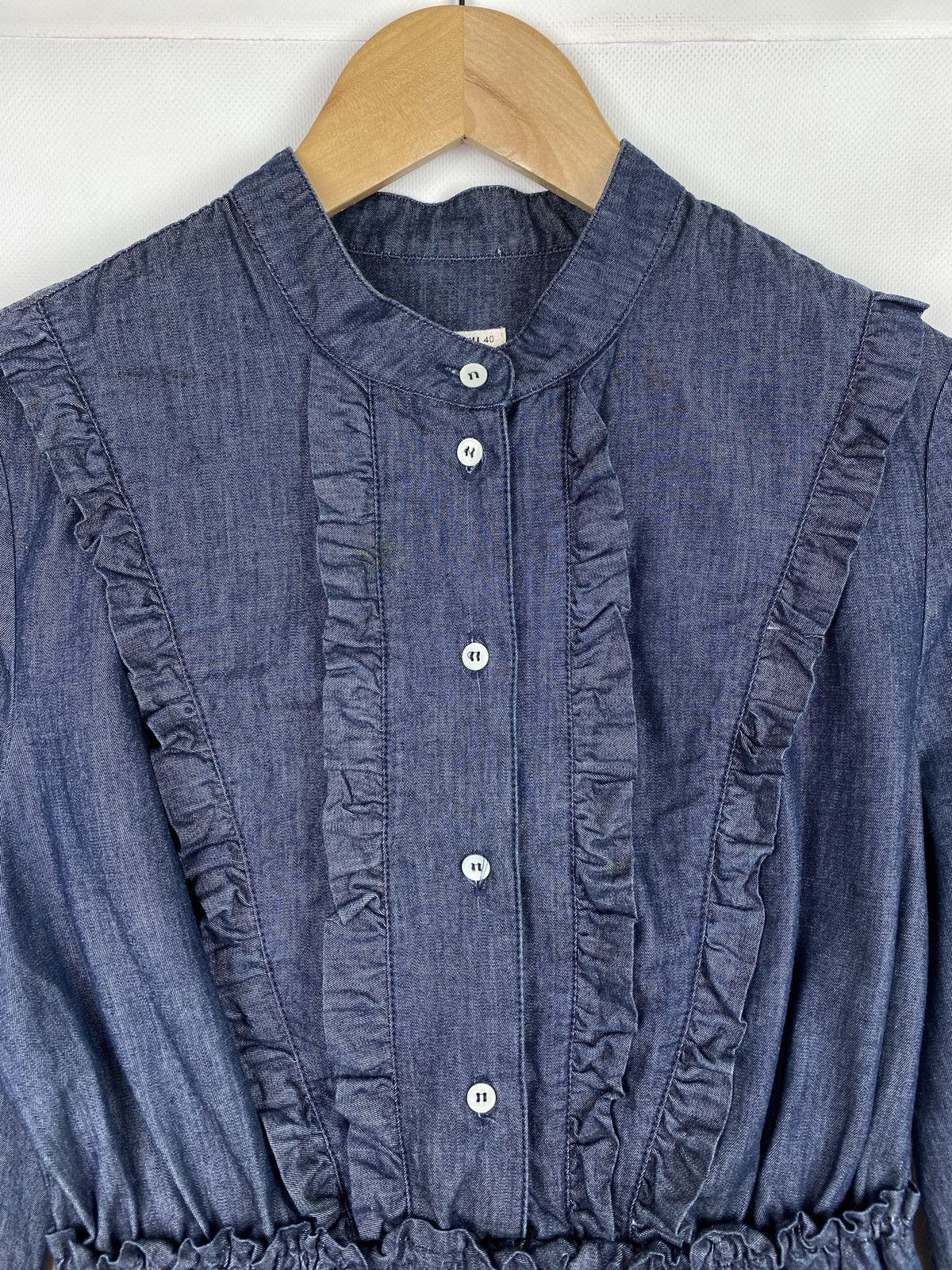 Miu Miu Miu Miu ladies long sleeve denim shirt dress size 40 blue Size S / US 4 / IT 40 - 6 Thumbnail