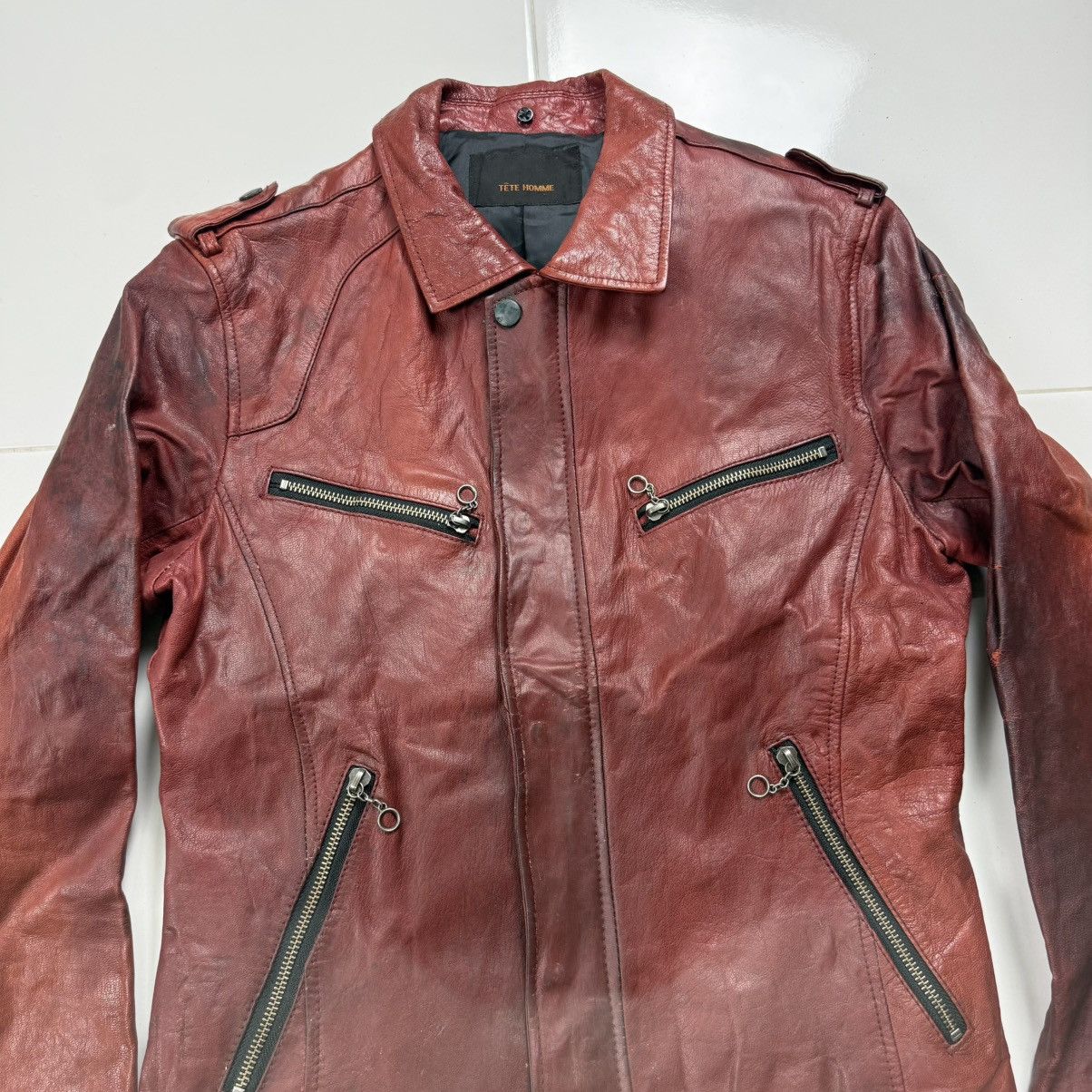 Tete Homme Tete Homme Leather Biker Jacket Size US S / EU 44-46 / 1 - 5 Thumbnail