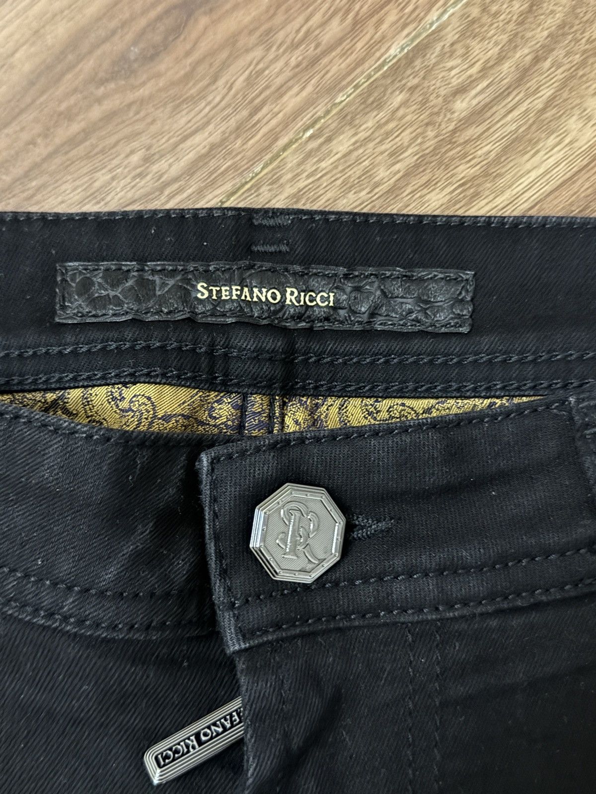Stefano Ricci Stefan Ricci crocodile leather denim jeans Size US 33 - 4 Thumbnail