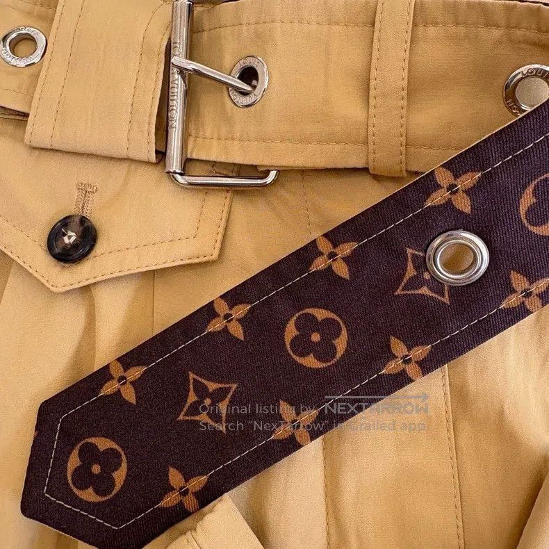 Louis Vuitton Louis Vuitton Khaki full logo belt slacks pants Size US 36 / EU 52 - 6 Thumbnail