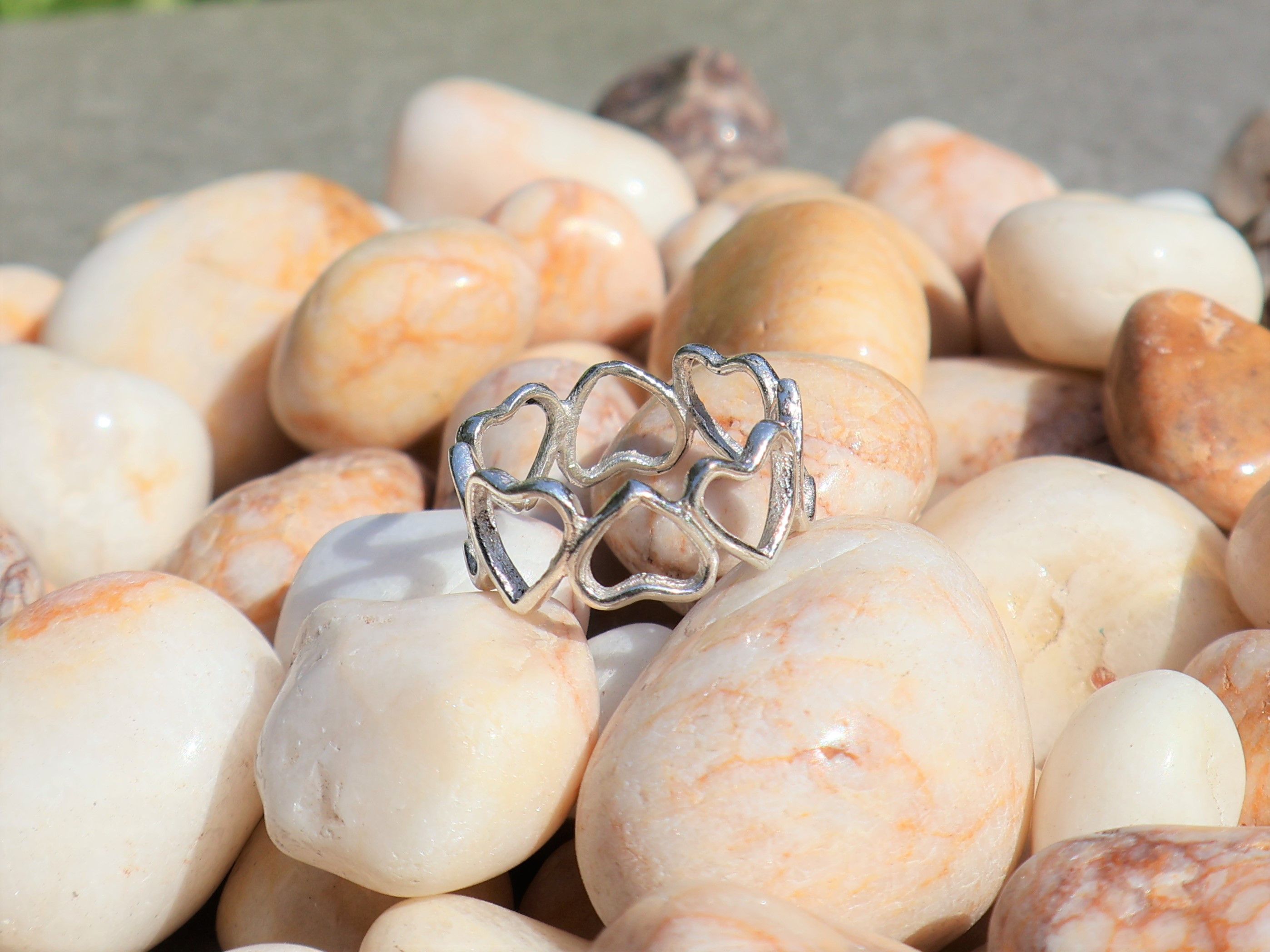 Handmade Heart to Heart Ring, 925 Sterling Silver Handmade Ring, Size ONE SIZE - 2 Thumbnail