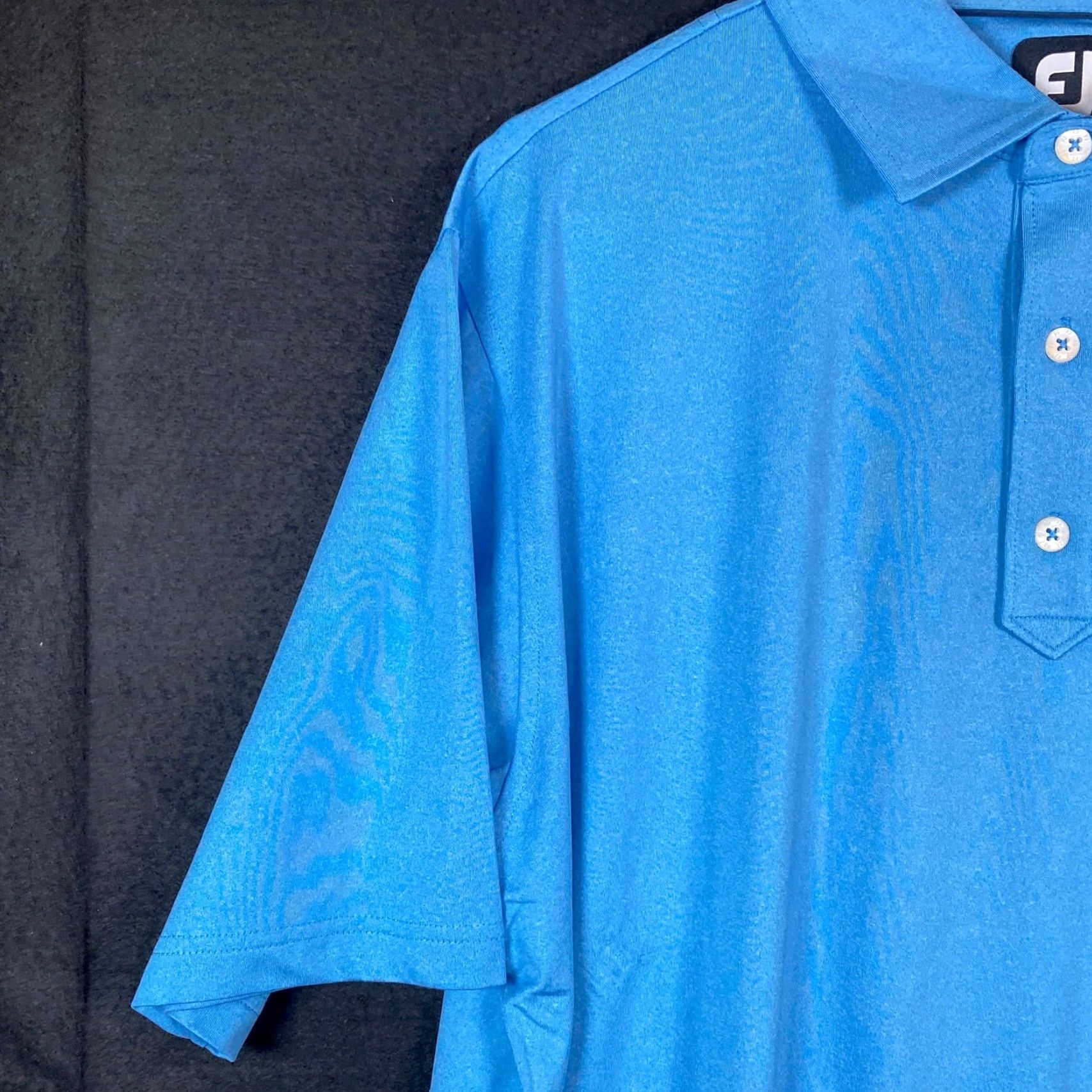 Footjoy FootJoy Mens Shirt Polo Blue Golf Athleisure Quick Dry Stretch Large Size US L / EU 52-54 / 3 - 3 Thumbnail