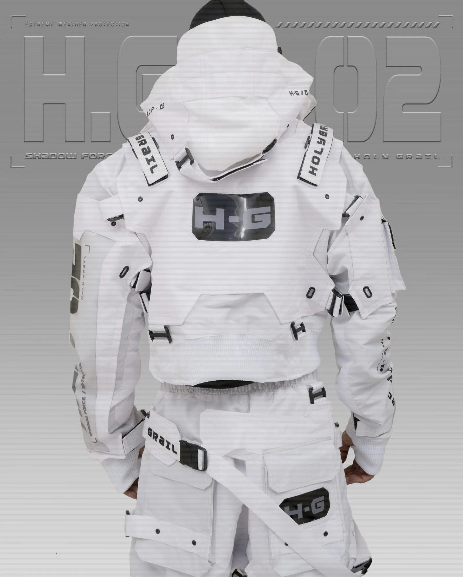 Hi Tec H-G JACKET CROP "SHADOW FORCE" TECHWEAR CYBERPUNK HOLYGRAIL Size US L / EU 52-54 / 3 - 5 Thumbnail