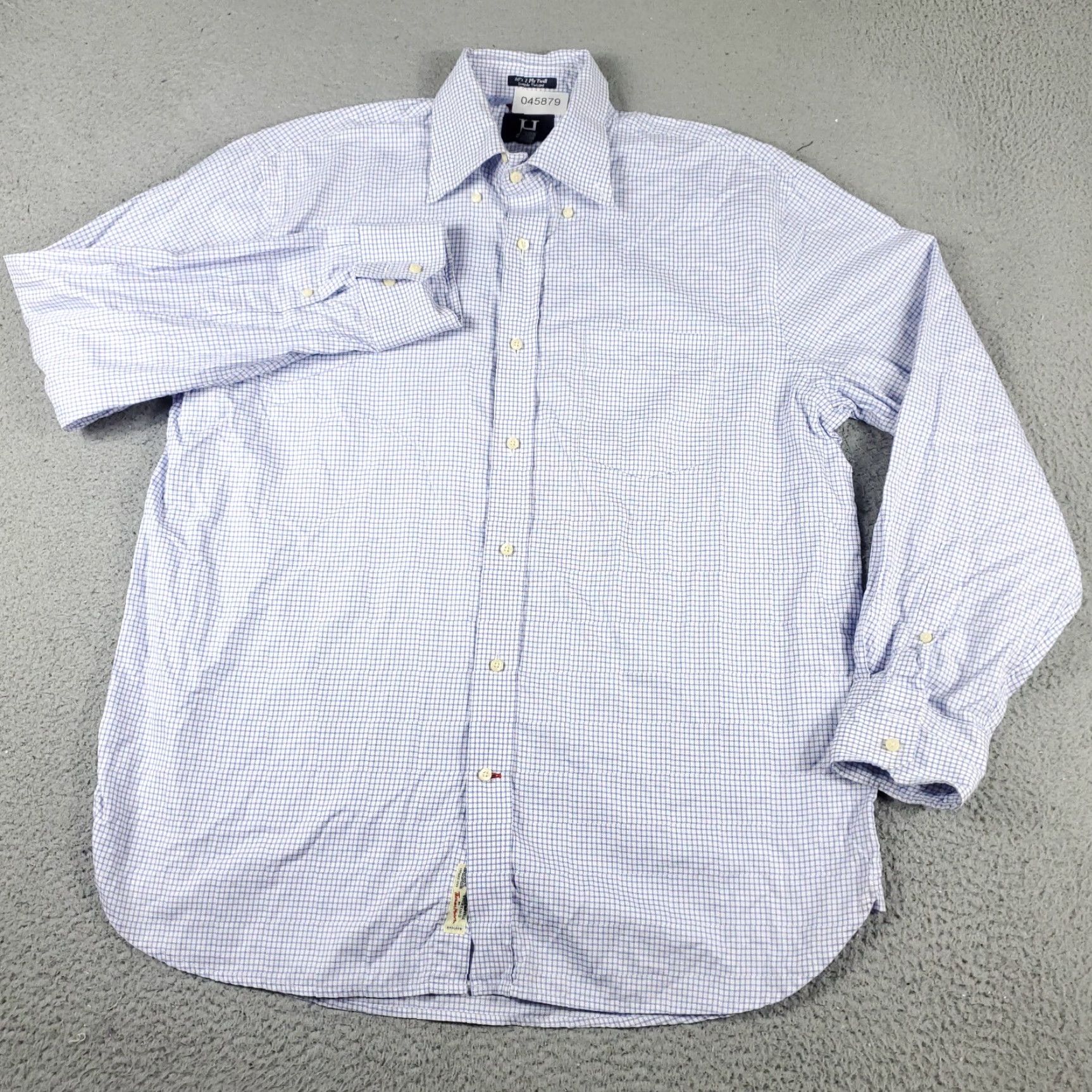 Tommy Hilfiger Tommy Hilfiger Shirt Men Large Blue Check Button-Up Long Sleeve Casual Mens Size US L / EU 52-54 / 3 - 2 Thumbnail