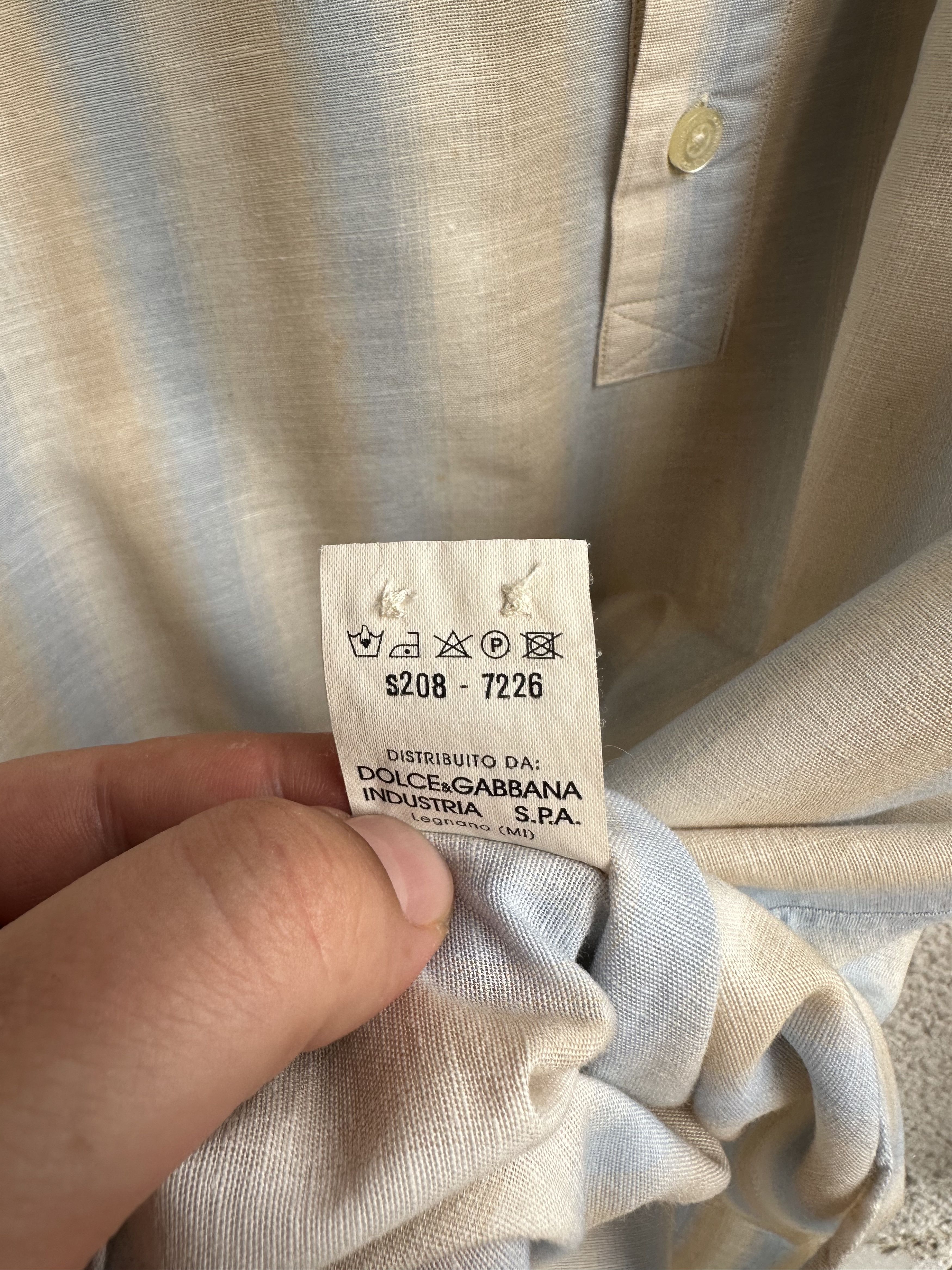 Dolce & Gabbana striped half button shirt Size US M / EU 48-50 / 2 - 8 Thumbnail