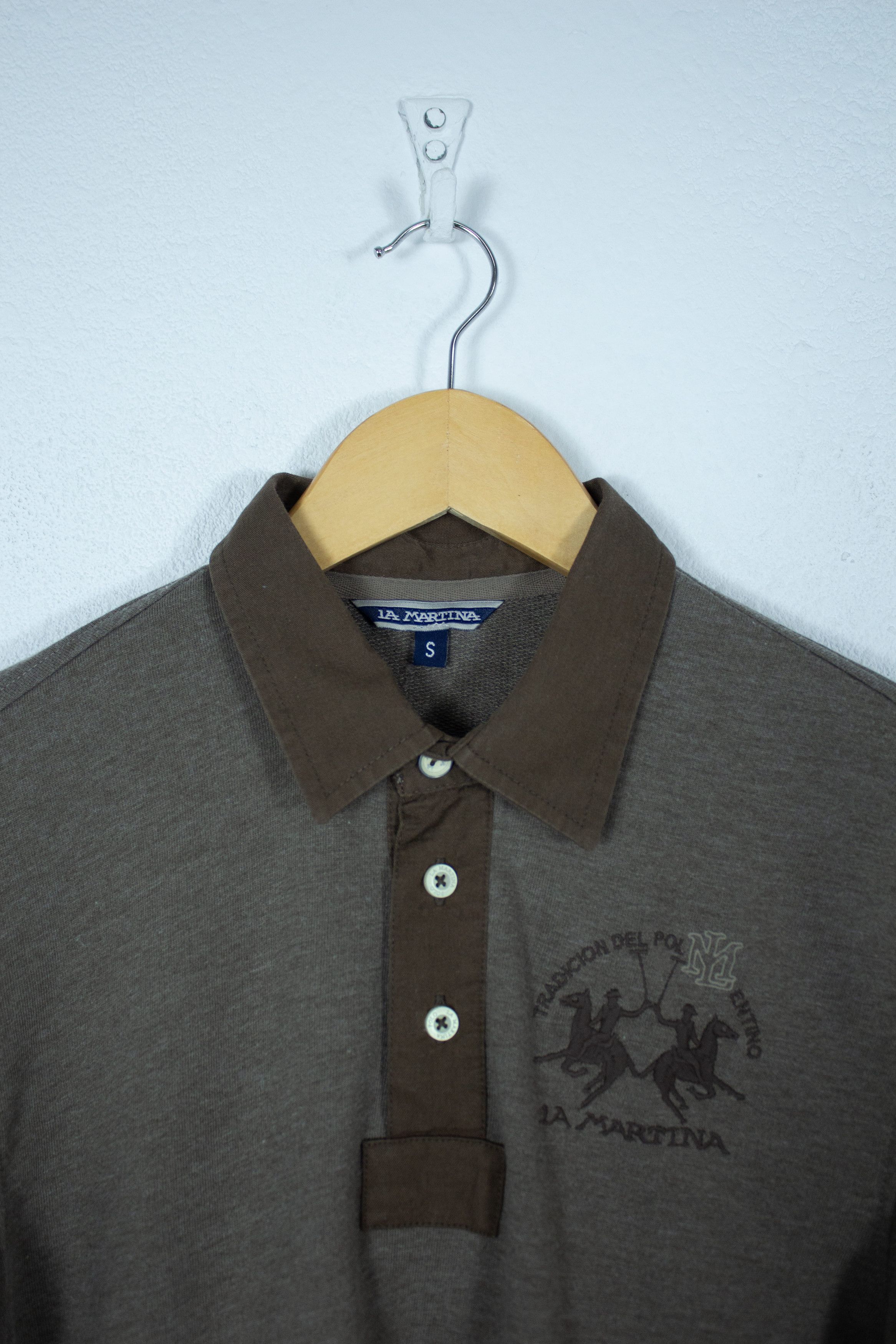 La Martina Vintage La Martina Aspen Polo Letterman Rugby Shirt Size US S / EU 44-46 / 1 - 2 Thumbnail
