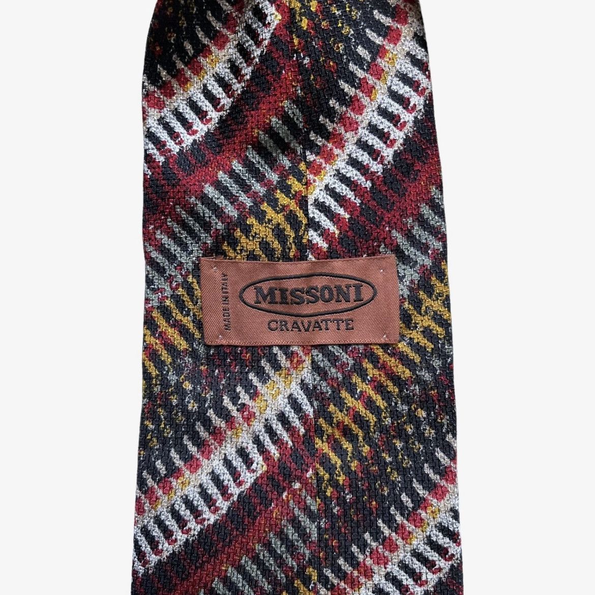 Missoni Vintage 90s Missoni Colourful Abstract Striped Silk Tie Size ONE SIZE - 2 Thumbnail