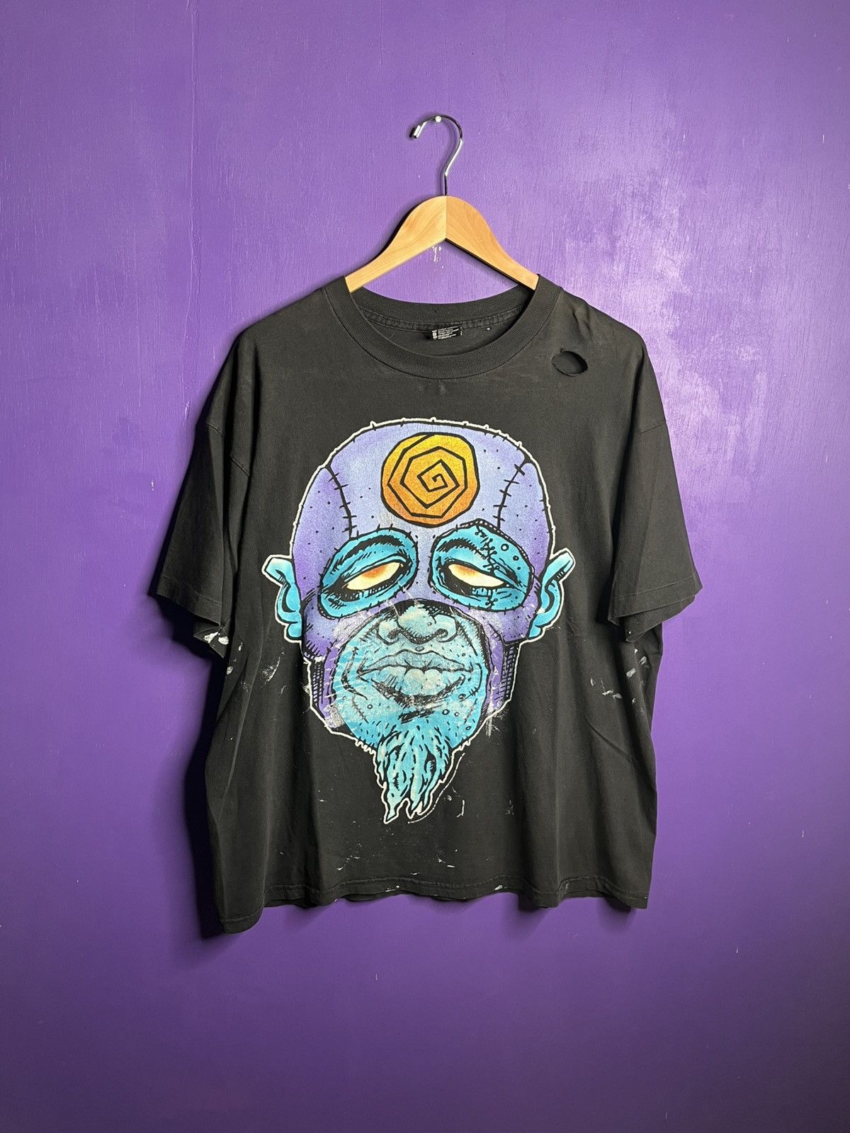 Band Tees × Vintage Vintage 1995 White zombie face tour t-shirt Size US XL / EU 56 / 4 - 1 Thumbnail