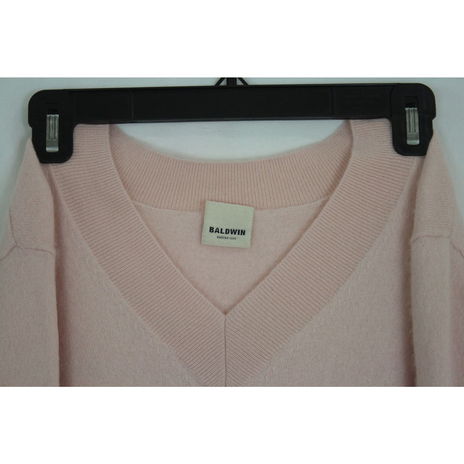 Baldwin Baldwin KC Wool Cashmere Sweater Pink V Neck Soft Minimalist Size M / US 6-8 / IT 42-44 - 2 Thumbnail