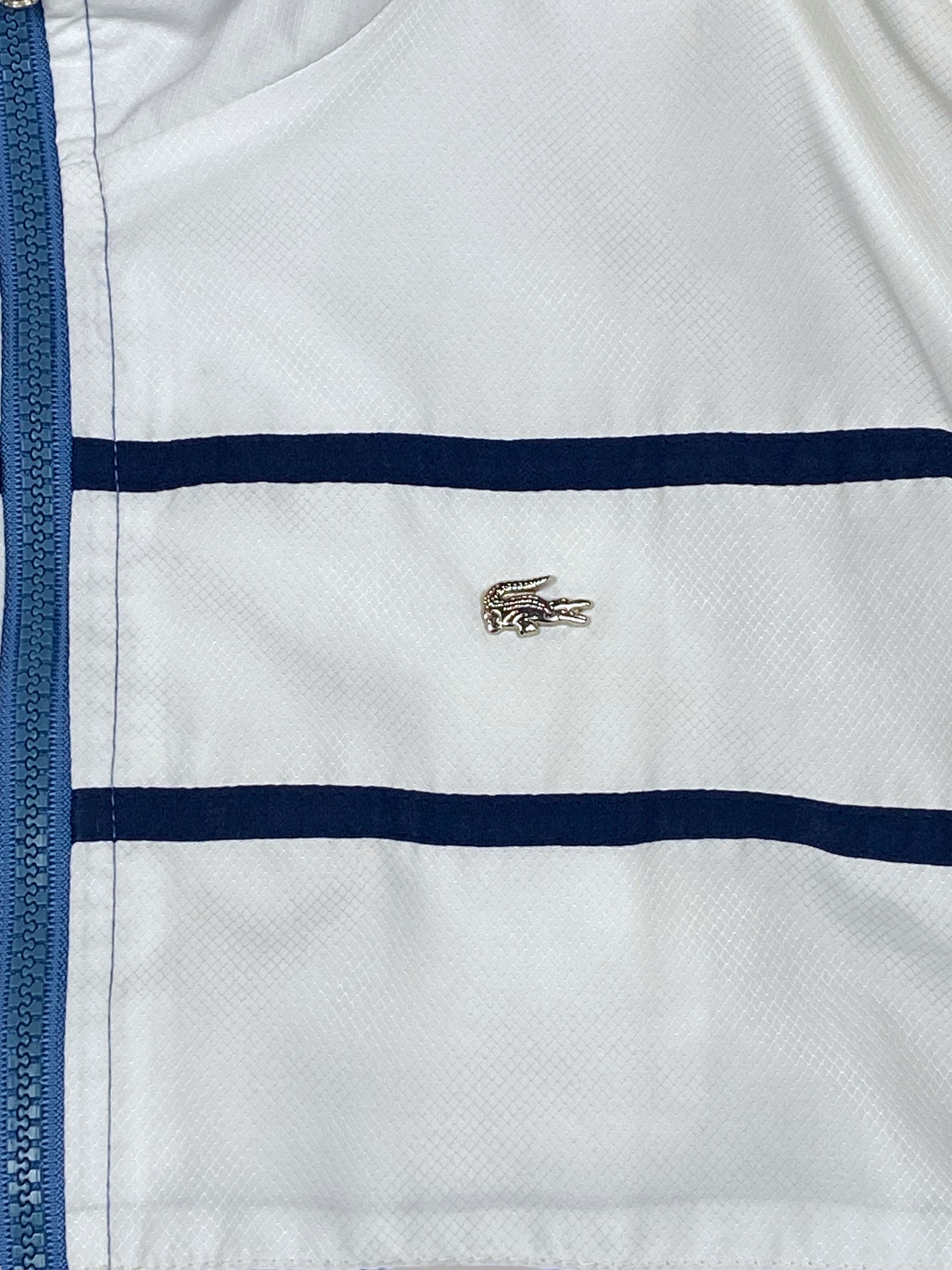 Lacoste Vintage LACOSTE White Blue Track Zip Metal Logo M751 Size US XL / EU 56 / 4 - 6 Thumbnail