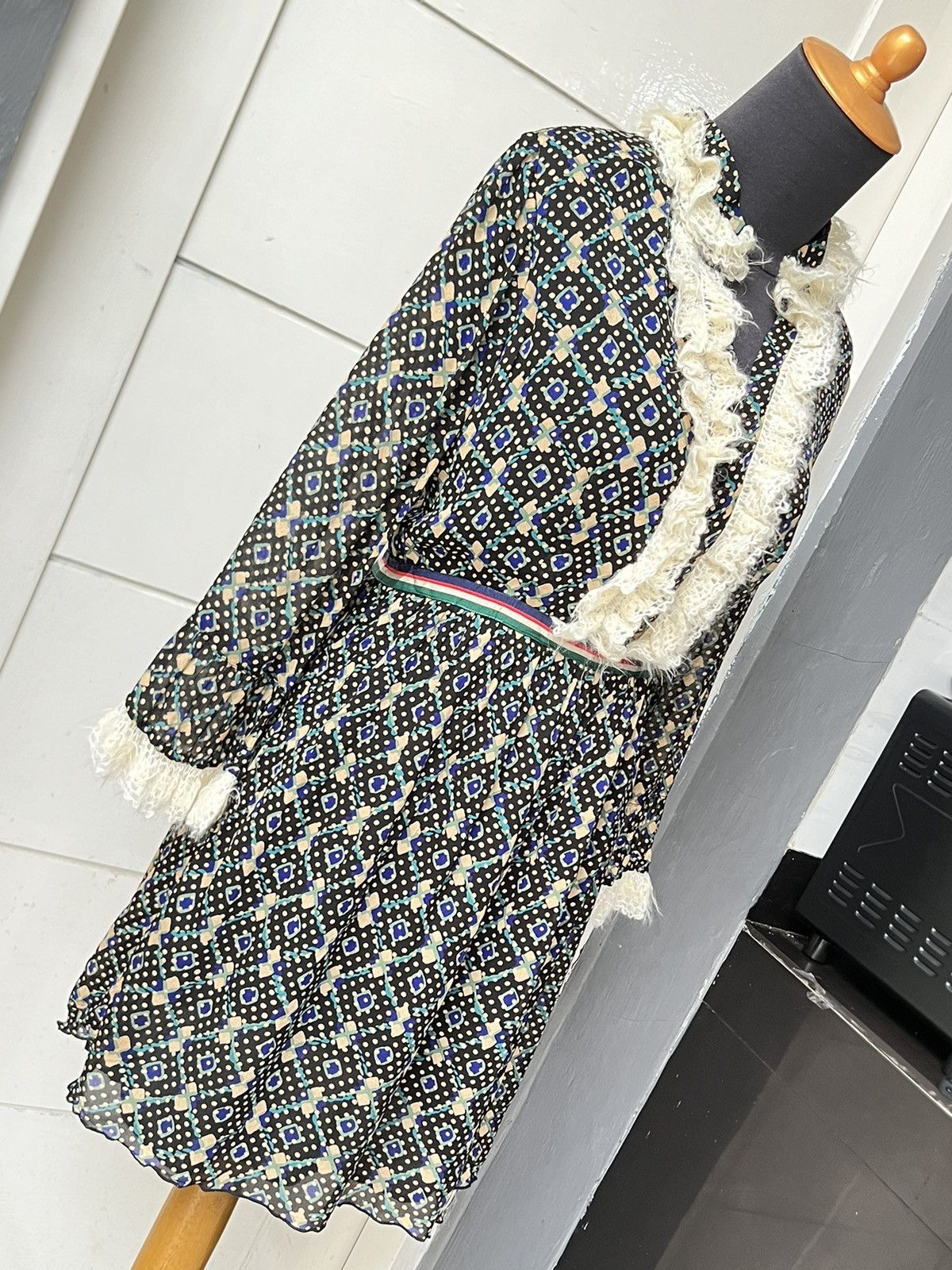 Anna Sui ANNA SUI Motive Midi Dress Size XS / US 0-2 / IT 36-38 - 3 Thumbnail