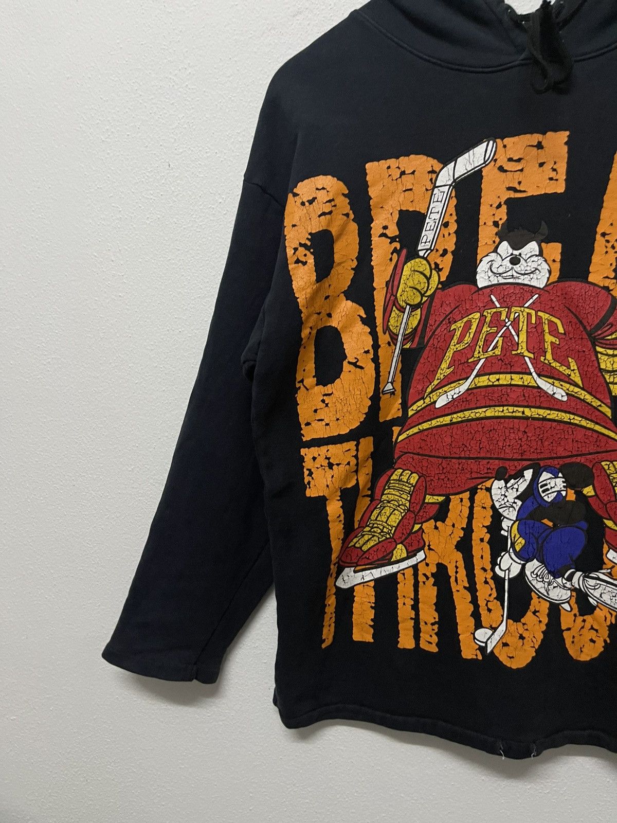 Disney 90s PETE VS MICKEY RARE BIG PRINT HOODIE Size US M / EU 48-50 / 2 - 4 Thumbnail