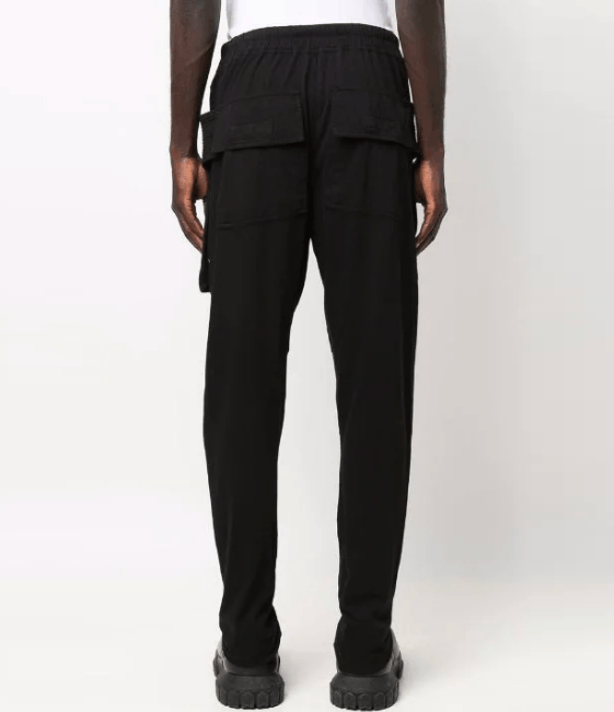 Rick Owens Drkshdw Rick Owens DRKSHDW Black Drawstring Cargo Sweatpants Size US 32 / EU 48 - 3 Thumbnail