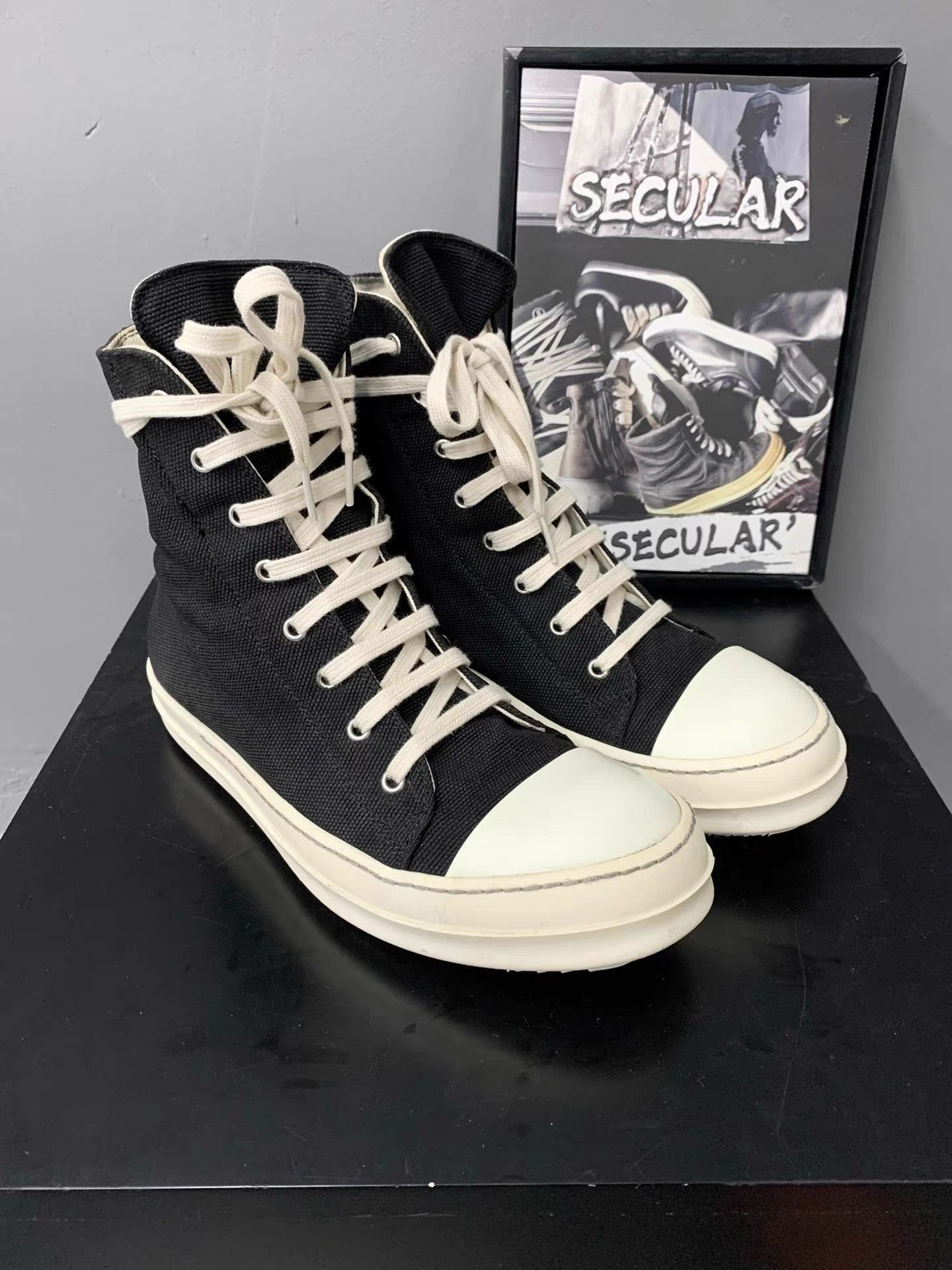 Rick Owens Rick Owens Canvas High-Top Big Converse K34 Size US 8 / EU 41 - 3 Thumbnail